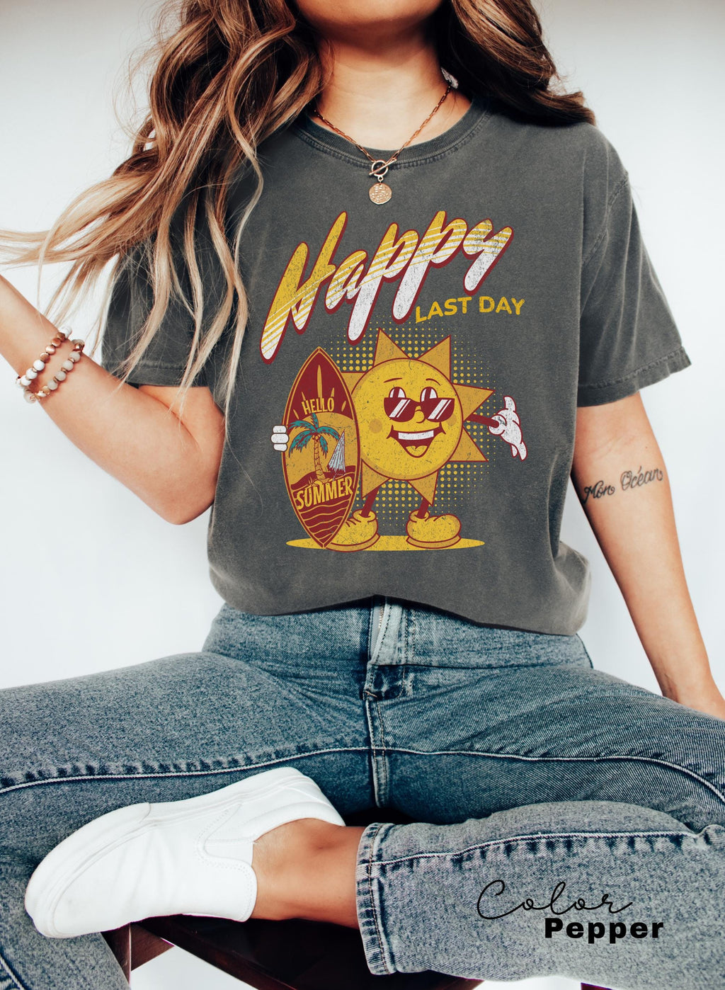 Happy Last Day Retro Teacher Summer Shirt, School's Out For Summer Shirt, Happy Last Day Of School Shirt, End Of the School Year, Beach