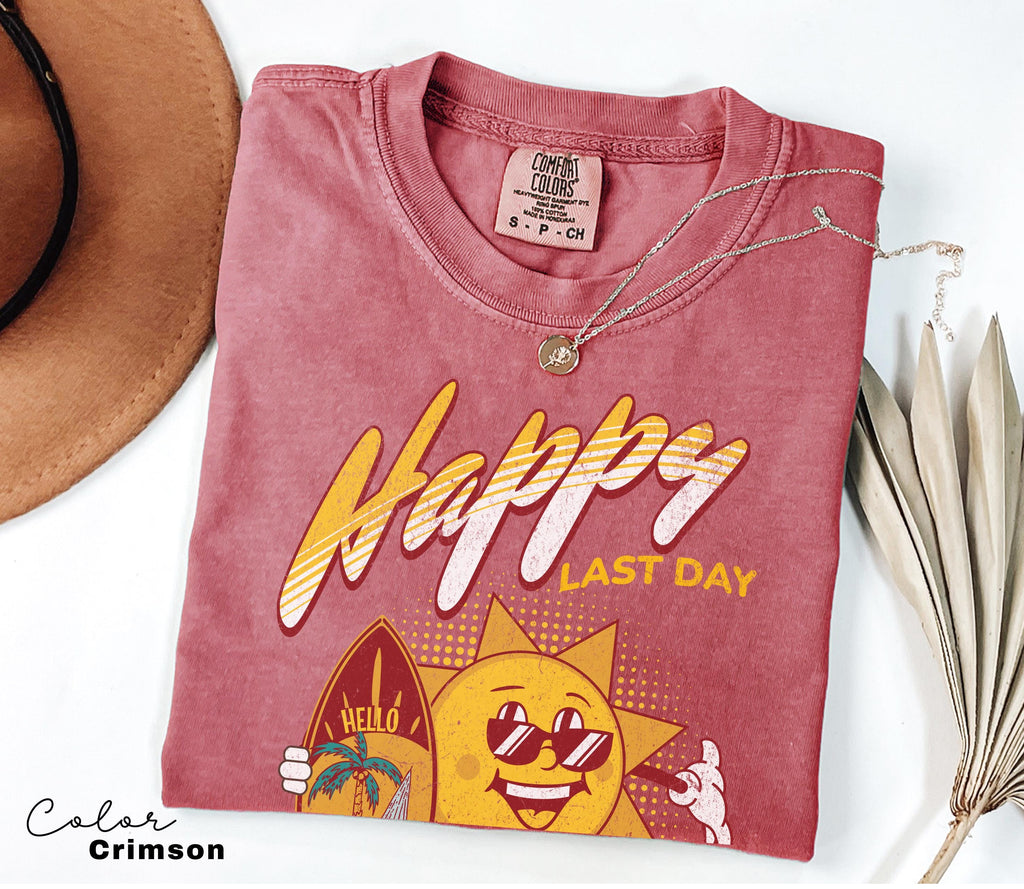 Happy Last Day Retro Teacher Summer Shirt, School's Out For Summer Shirt, Happy Last Day Of School Shirt, End Of the School Year, Beach
