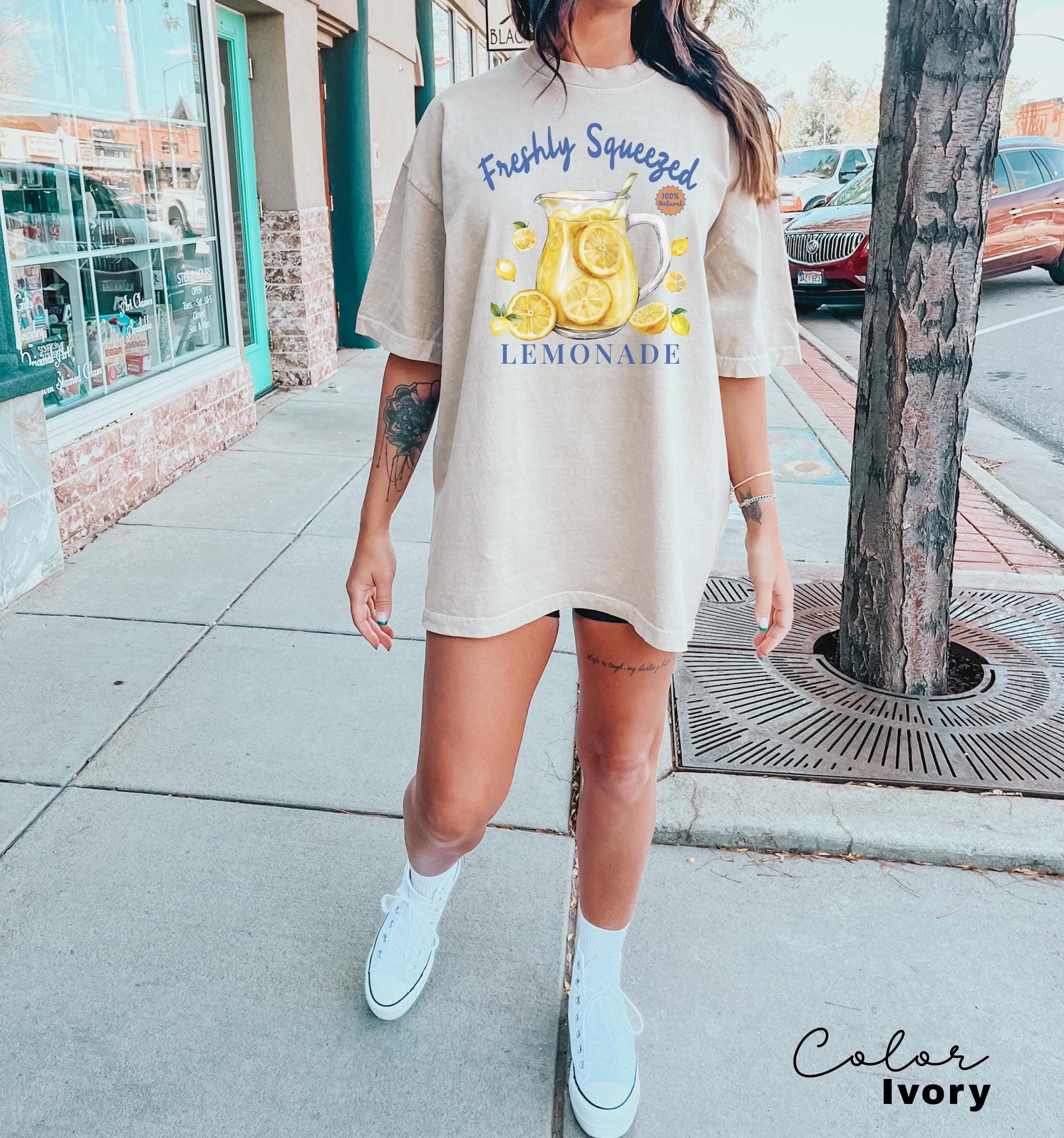 Womens Summer Tshirt, Lemonade Shirt, Lemon Shirt, Vacation Shirt, Limoncello Shirt, Italian Summer, Aesthetic Tee, Oversized Tee, Food