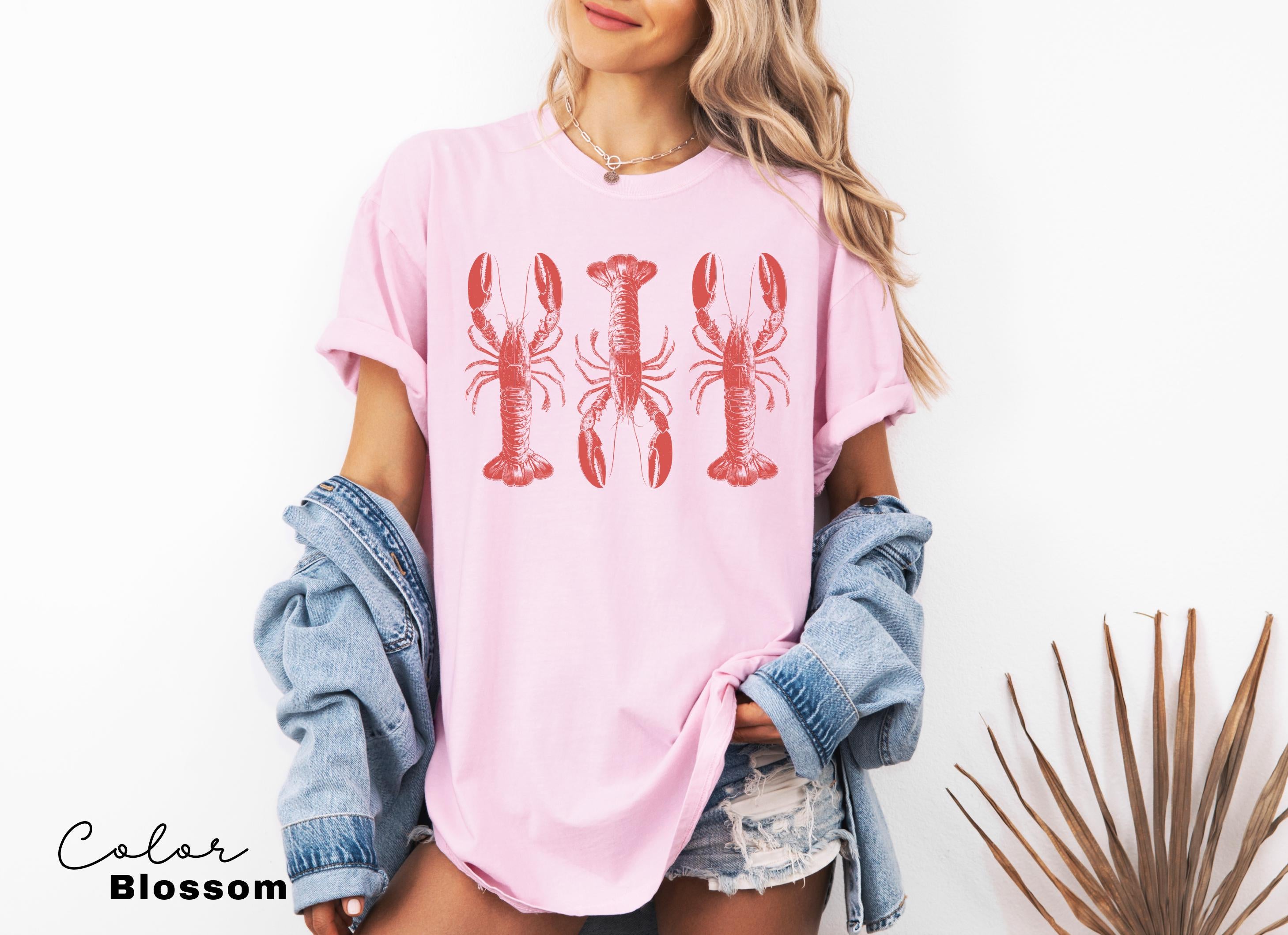 Lobster Shirt, Seafood TShirt, Retro Summer Shirt, Coastal Aesthetic, Vintage Inspired, Lobsters T Shirt, Beach Vacation, Comfort Colors