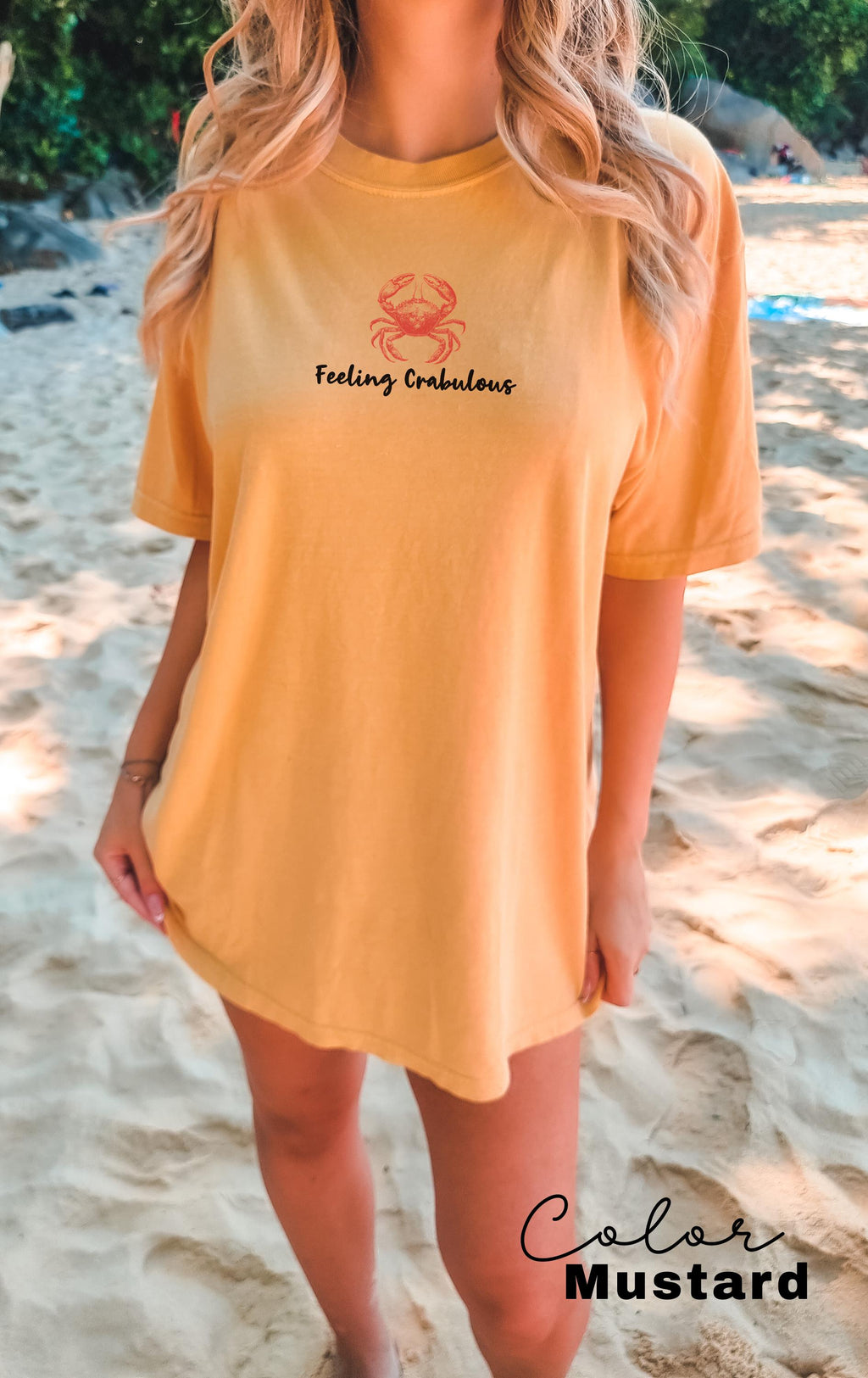 Crab Vacation Beach Shirt, Feeling Crabulous, Retro Summer Shirt, Coastal Aesthetic, Vintage Inspired, Oversized Tee, Comfort Colors,