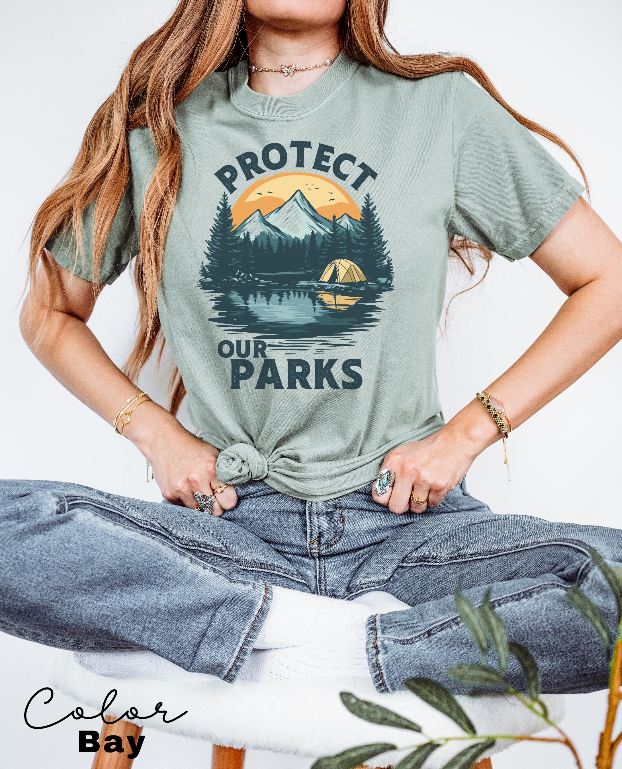 Protect Our National Parks Shirt, Protect Our Parks Tee, Nature Conservation, Environmental Awareness, Save Our Parks Shirt, Retro, Vintage