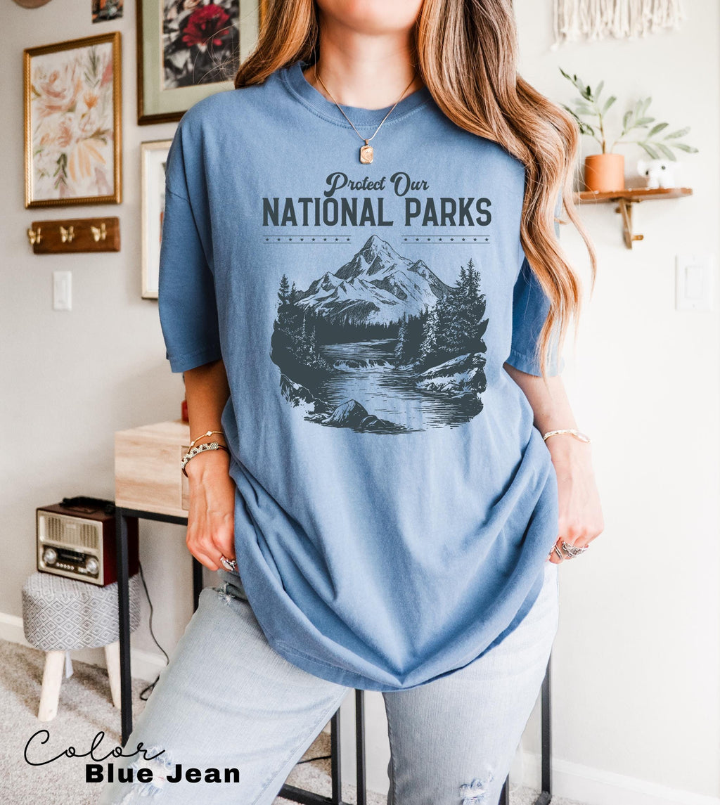Protect Our National Parks Shirt, Protect Our Parks Tee, Nature Conservation, Environmental Awareness, Save Our Parks Shirt, Retro, Vintage