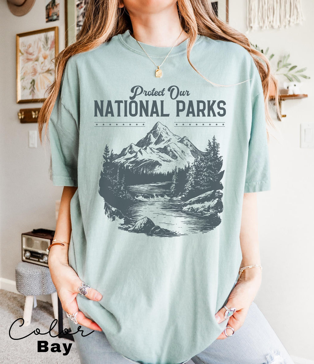 Protect Our National Parks Shirt, Protect Our Parks Tee, Nature Conservation, Environmental Awareness, Save Our Parks Shirt, Retro, Vintage