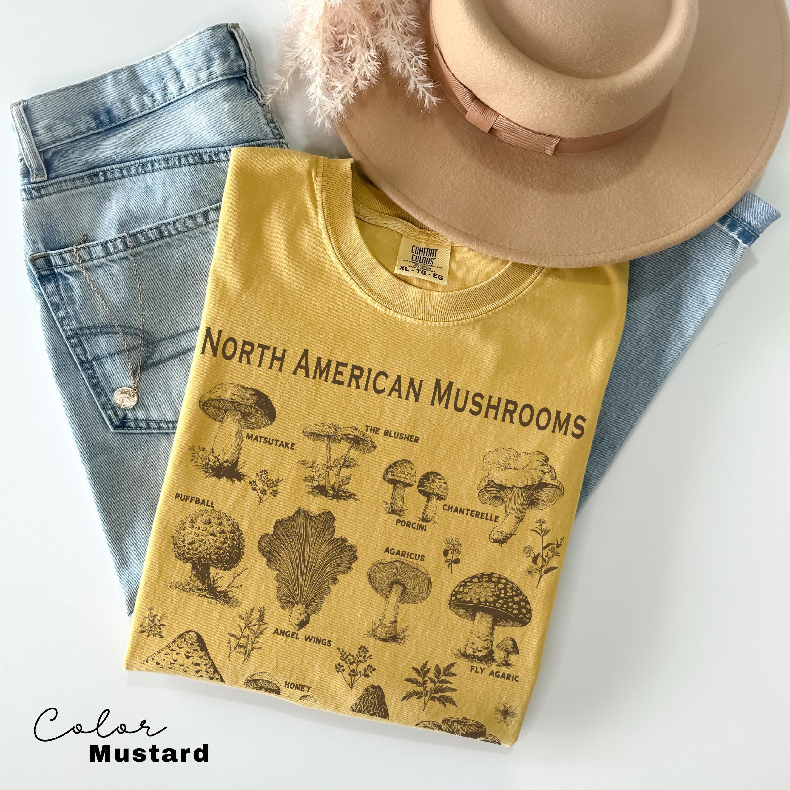 Vintage Mushroom Shirt, Cottagecore Aesthetic, Nature Lover Tee, Mushroom Collector, Gardener Shirt, Forestcore Aesthetic, Goblincore Shirt