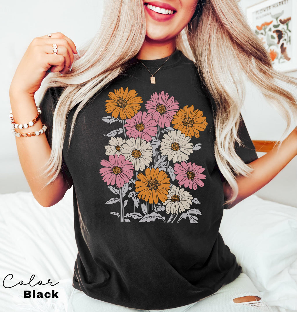 Daisy Shirt, Wildflower Shirt, Floral Shirt Gift, Cottagecore Shirt, Gift For Sister, Summer Shirt, Daisy Women Shirt, Boho Flower Tee