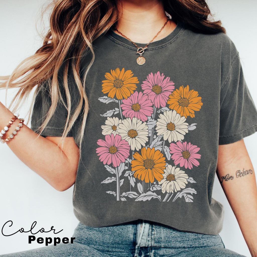 Daisy Shirt, Wildflower Shirt, Floral Shirt Gift, Cottagecore Shirt, Gift For Sister, Summer Shirt, Daisy Women Shirt, Boho Flower Tee