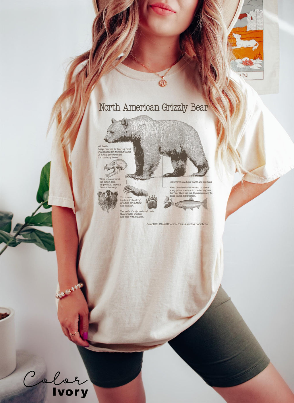 Retro Grizzly Bear Shirt, North American Wildlife Vintage 90s Unisex T-shirt, Nature Shirt, National Parks, Camping Tee, Forestcore, Hiking