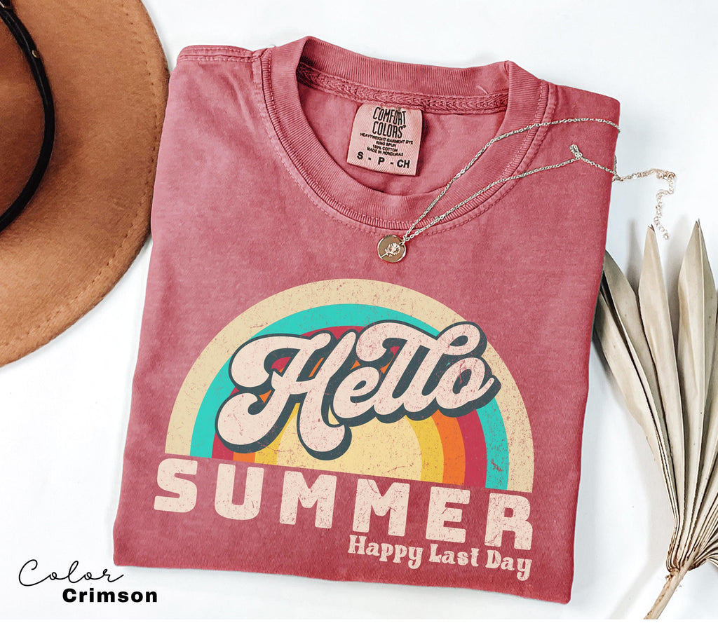 Hello Summer Retro Teacher Summer Shirt, School's Out For Summer Shirt, Happy Last Day Of School Shirt, End Of the School Year, Last Day