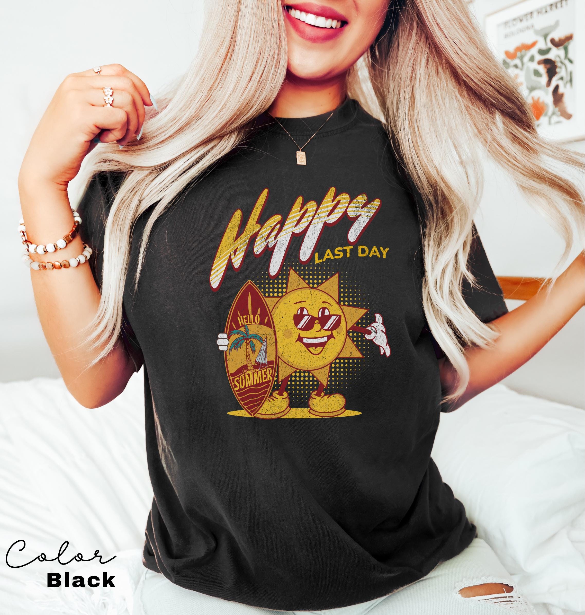 Happy Last Day Retro Teacher Summer Shirt, School's Out For Summer Shirt, Happy Last Day Of School Shirt, End Of the School Year, Beach