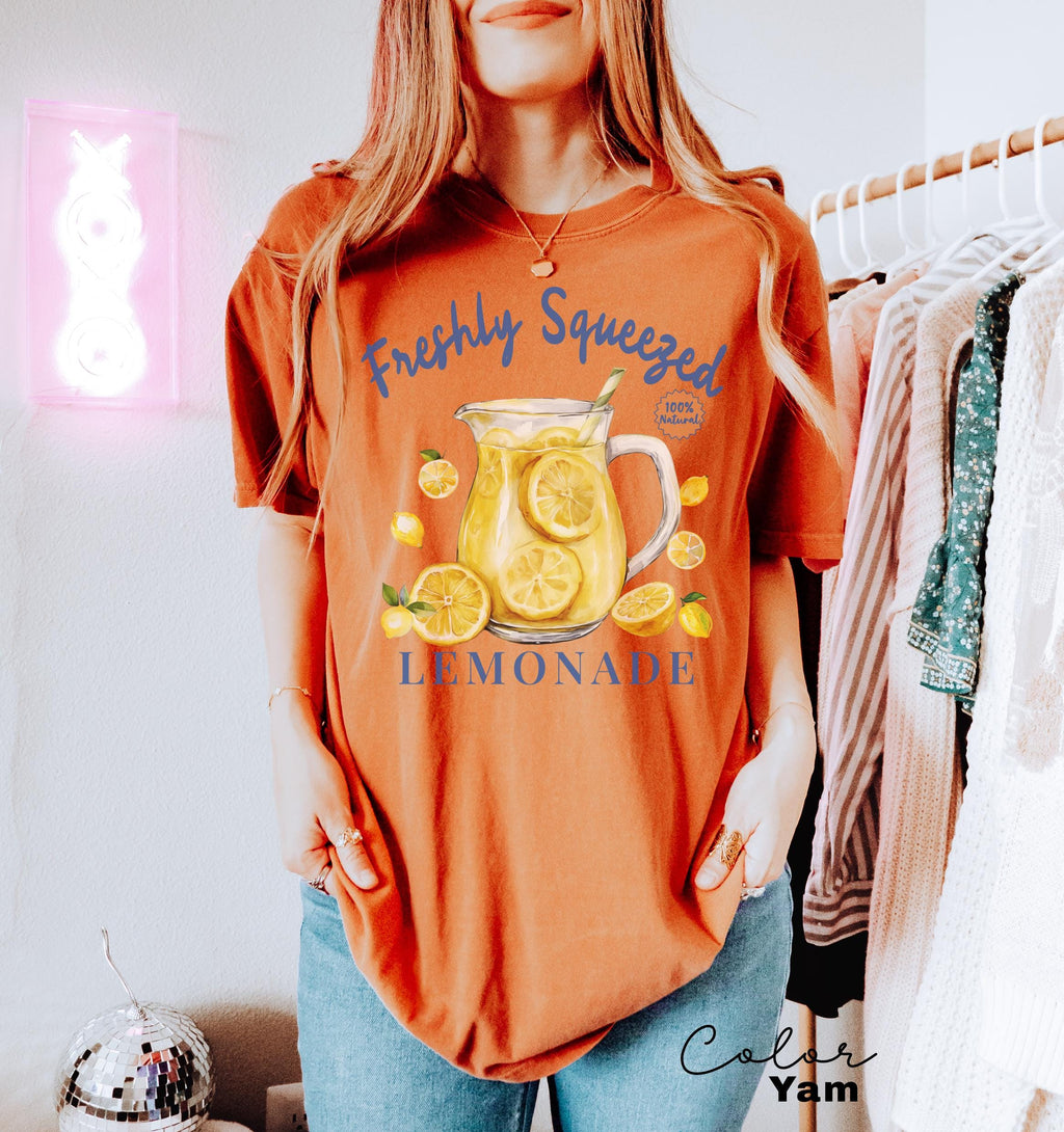 Womens Summer Tshirt, Lemonade Shirt, Lemon Shirt, Vacation Shirt, Limoncello Shirt, Italian Summer, Aesthetic Tee, Oversized Tee, Food