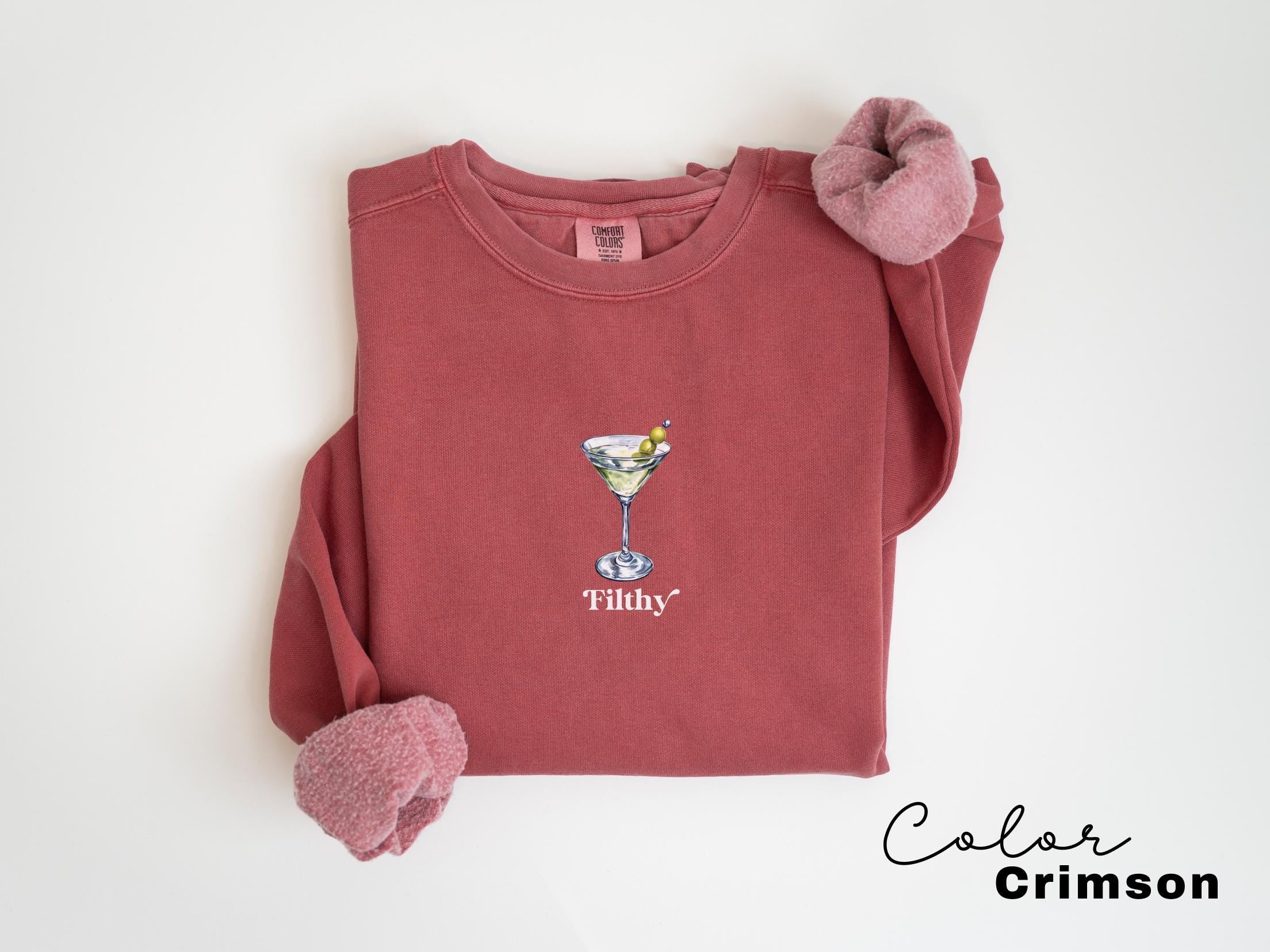 Dirty Martini sweatshirt, Filthy Martini, Dirty 30, Dirty Martini Lover Gift, Funny Cocktail Lover Gift, Tini Time crewneck Preppy