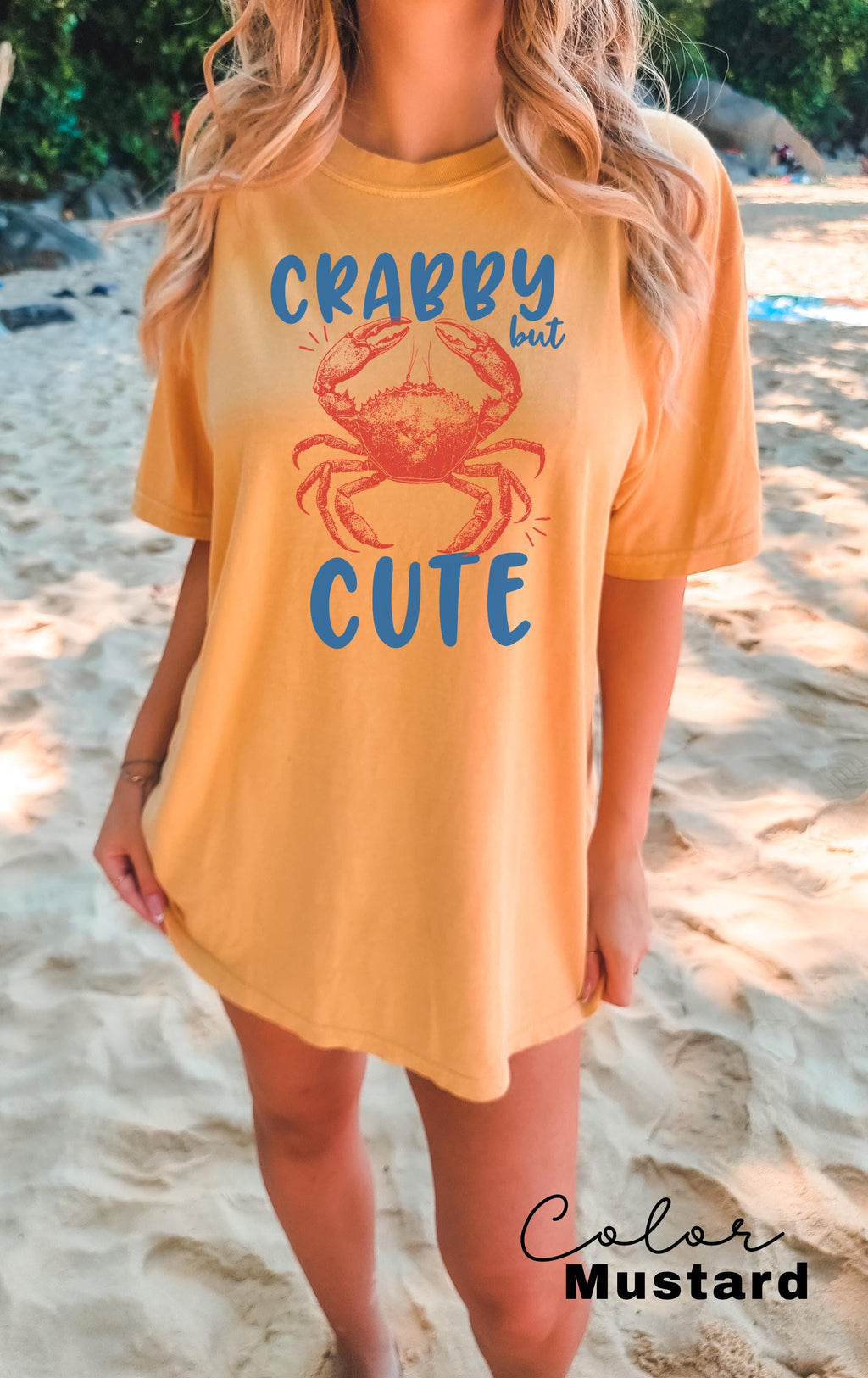 Crabby but Cute Shirt, Crab Shirt, Retro Summer Shirt, Seafood TShirt, Coastal Aesthetic, Vintage Inspired, Beach Vacation, Crab T-Shirt