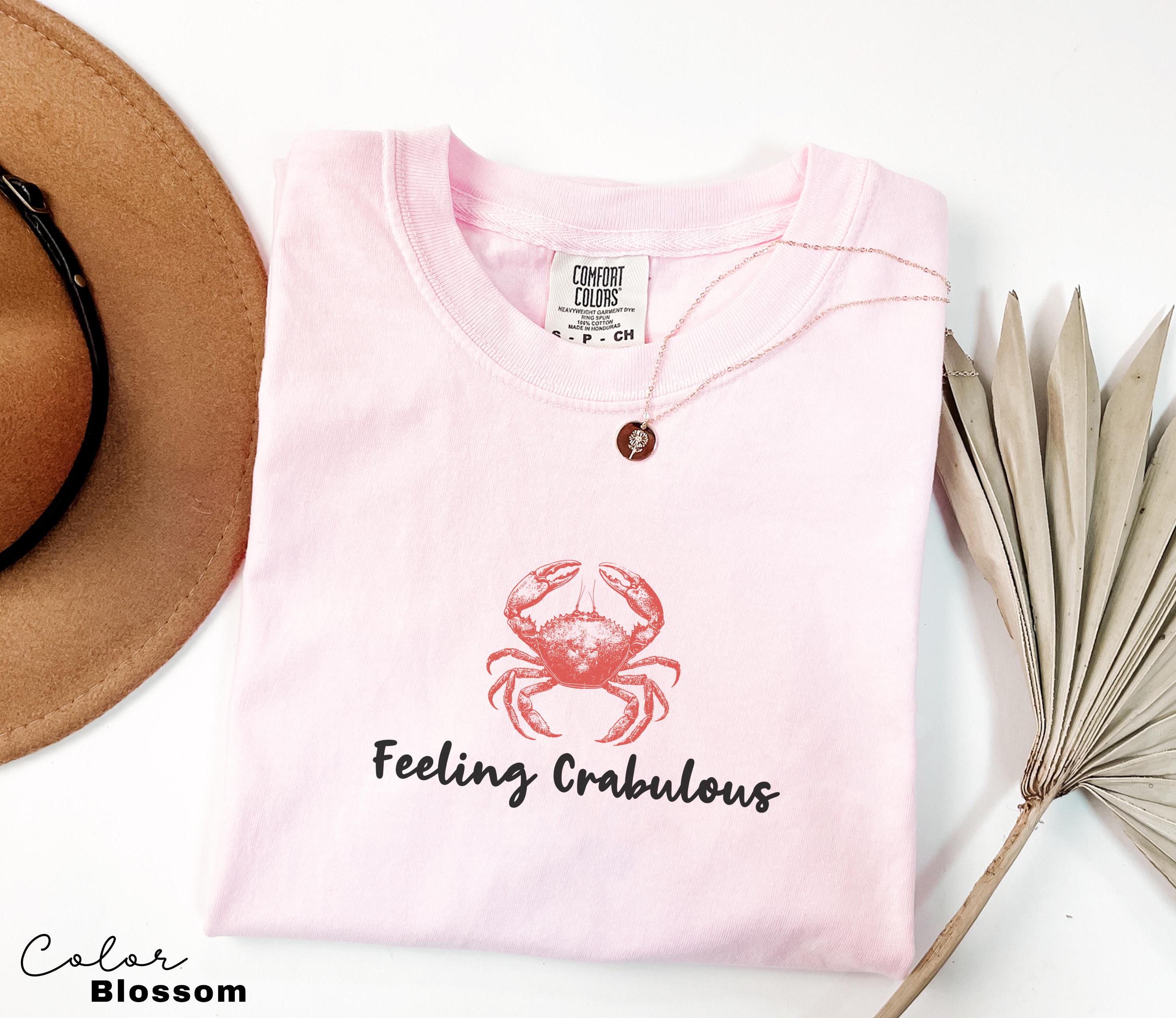Crab Vacation Beach Shirt, Feeling Crabulous, Retro Summer Shirt, Coastal Aesthetic, Vintage Inspired, Oversized Tee, Comfort Colors,