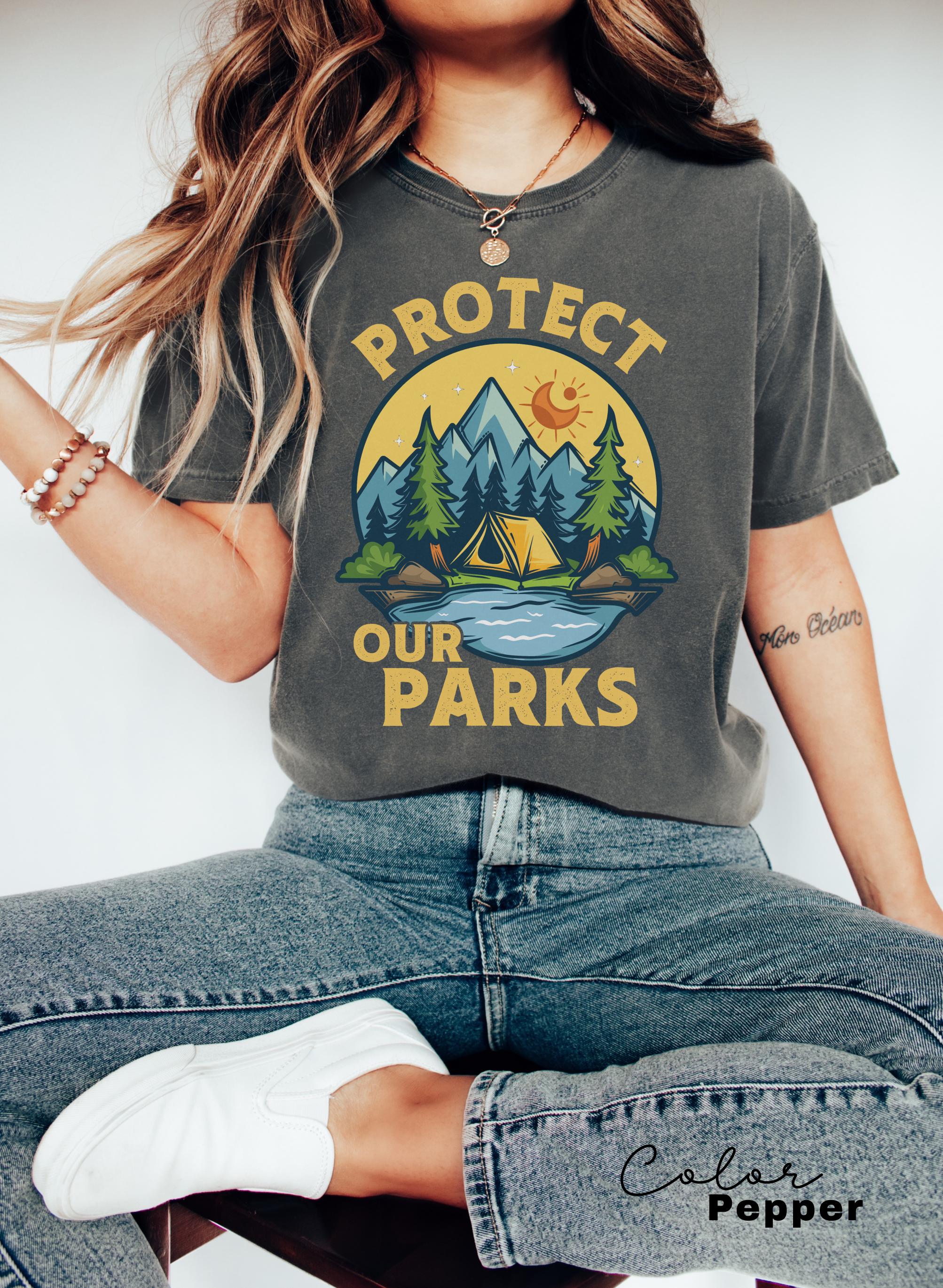 Protect Our National Parks Shirt, Protect Our Parks Tee, Nature Conservation, Environmental Awareness, Save Our Parks Shirt, Retro, Vintage