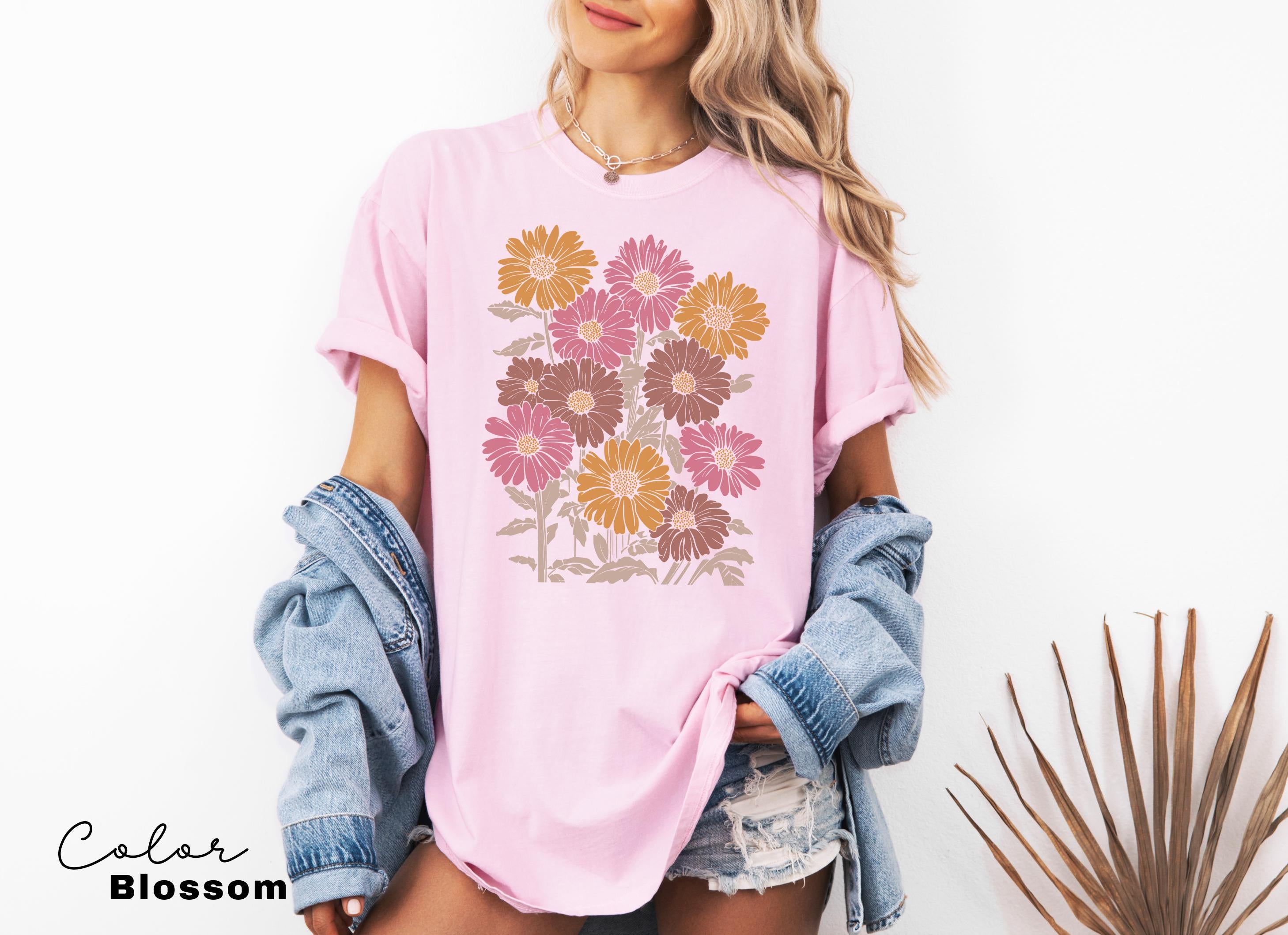 Daisy Shirt, Wildflower Shirt, Floral Shirt Gift, Cottagecore Shirt, Gift For Sister, Summer Shirt, Daisy Women Shirt, Boho Flower Tee
