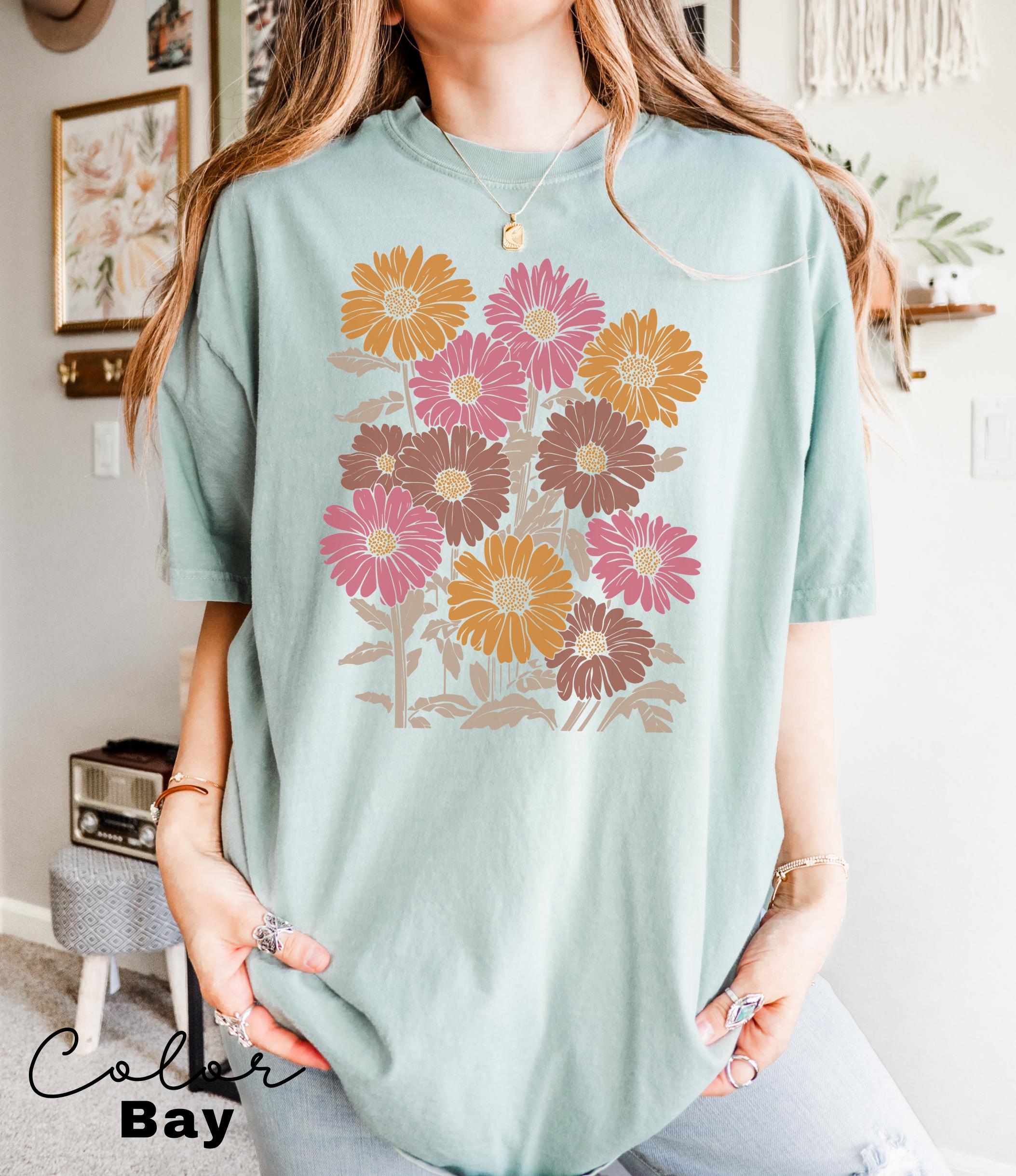 Daisy Shirt, Wildflower Shirt, Floral Shirt Gift, Cottagecore Shirt, Gift For Sister, Summer Shirt, Daisy Women Shirt, Boho Flower Tee