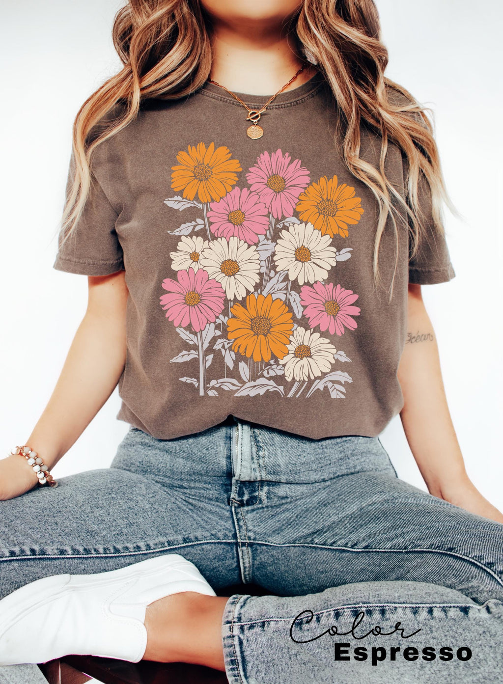 Daisy Shirt, Wildflower Shirt, Floral Shirt Gift, Cottagecore Shirt, Gift For Sister, Summer Shirt, Daisy Women Shirt, Boho Flower Tee