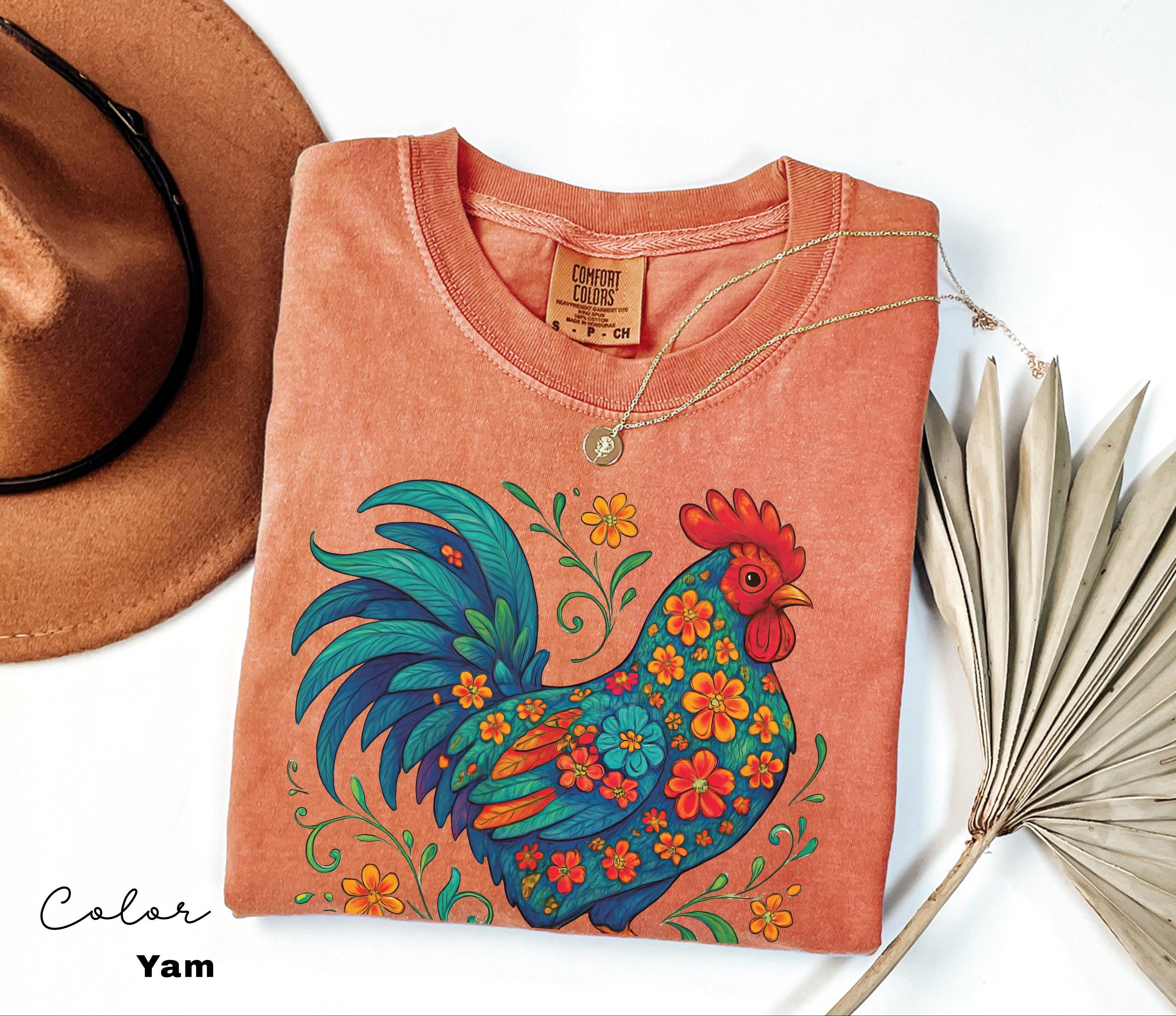 Wildflower Chicken Shirt, Cottagecore Floral Shirt, Ladies Chicken Lover Shirt ,Chicken mom Tee, Mothers Day Gift Shirt, Farmer Gift,