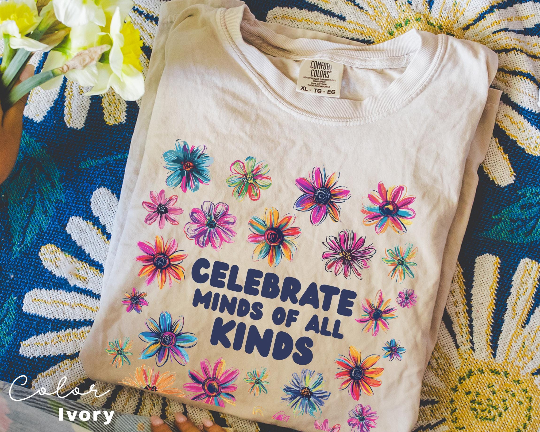 Comfort Colors Celebrate Minds of All Kinds Shirt, Autism Awareness Shirt, SPED Teacher Shirt, Teacher Appreciation, Neurodiversity Shirt