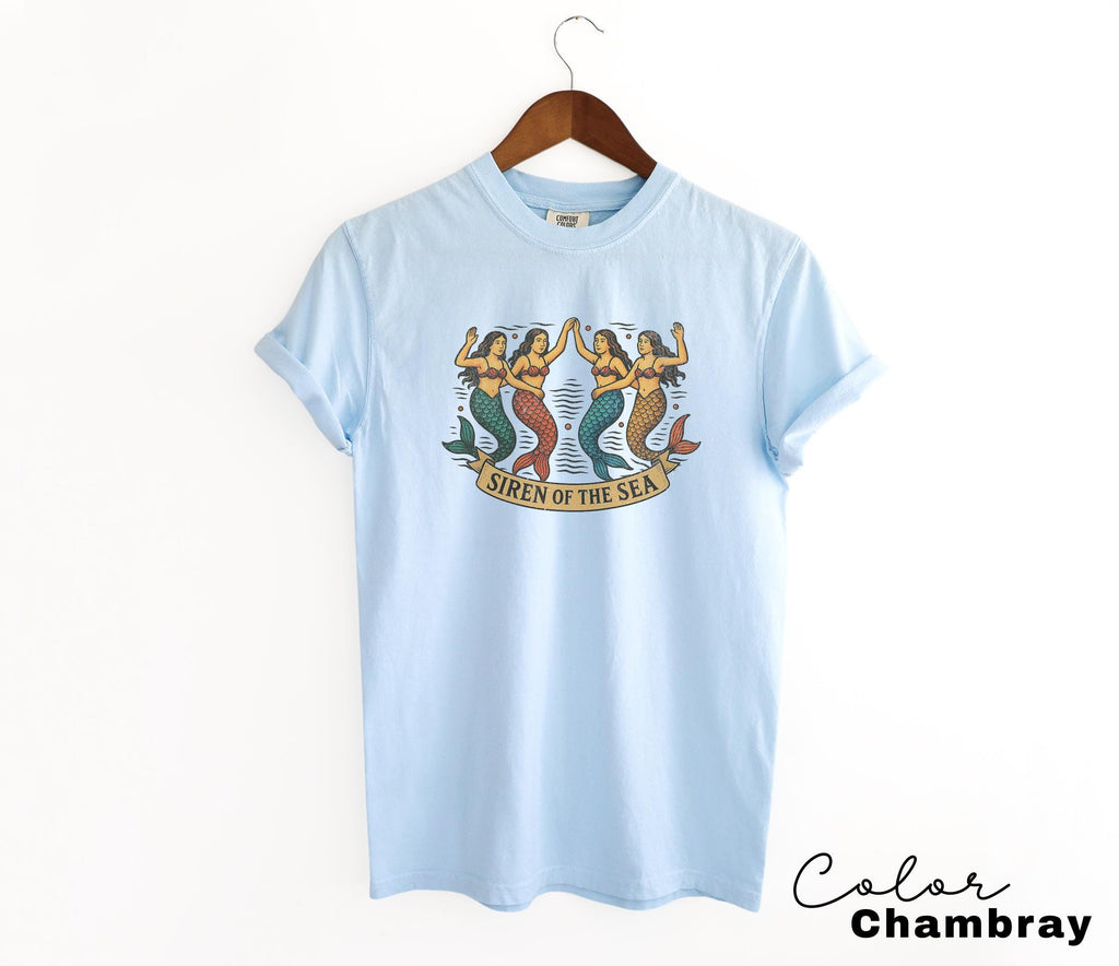 Retro Mermaid Shirt, 90s Retro Tshirt, La Dolce Vita TShirt, Amalfi Fisherman Aesthetic, Oversized Comfort Colors Shirt, Summer Beach Tee