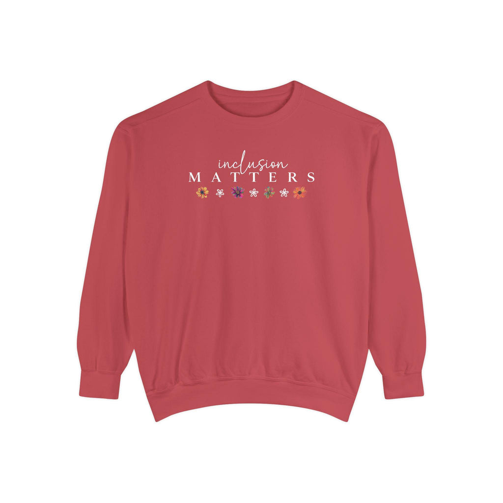 Comfort Colors Inclusion Matters Sweatshirt Special Education Crewneck Mindfulness Autism Awareness Equality Neurodiversity Teacher Mom
