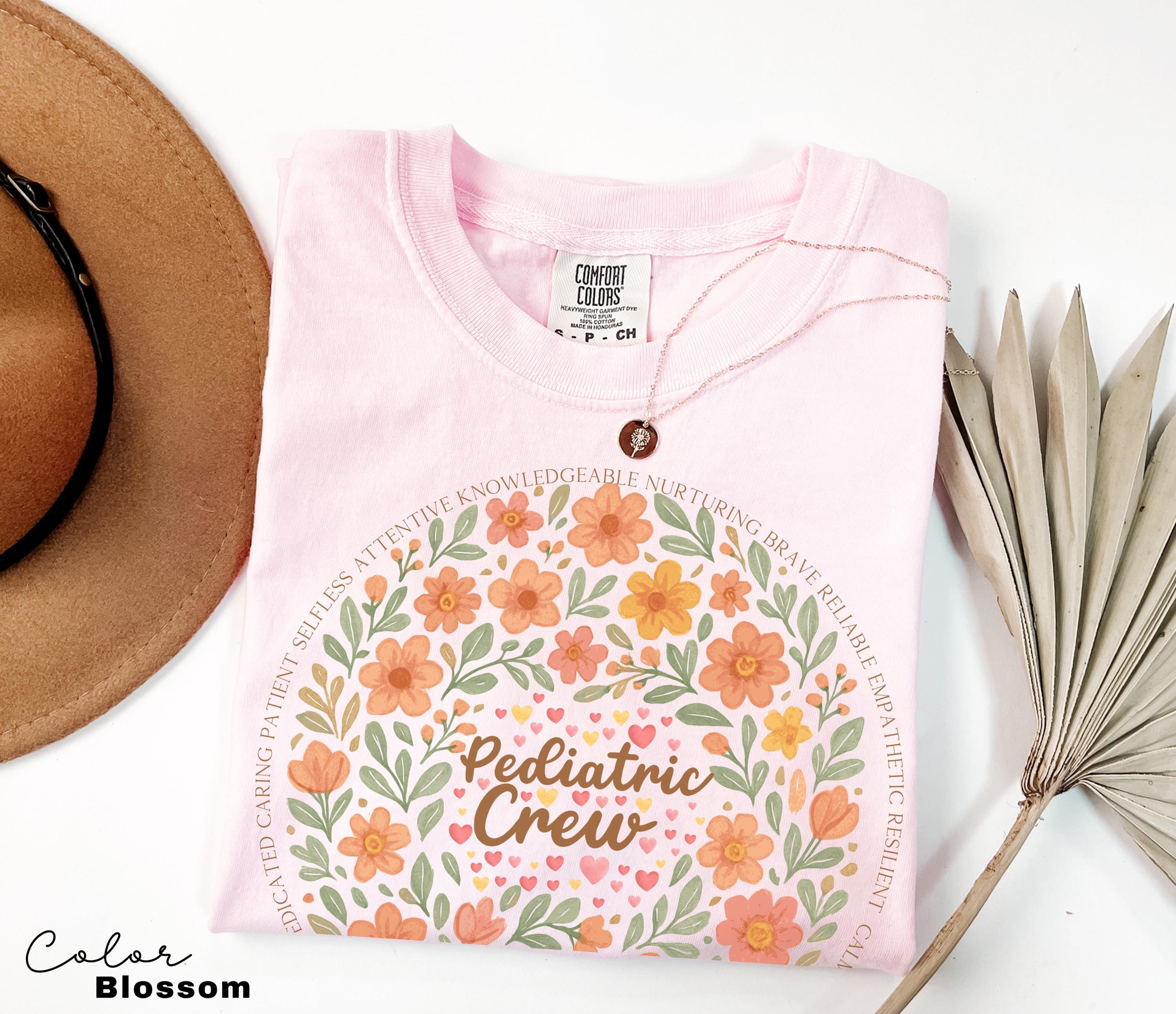 Pediatrics Shirt, Pediatrics Flowers T-shirt, Pediatric Crew, Peds Shirt, Peds Nurse Tshirt, Cute Nurse Tee, Pediatric Nurse Gift, Nurse Tee