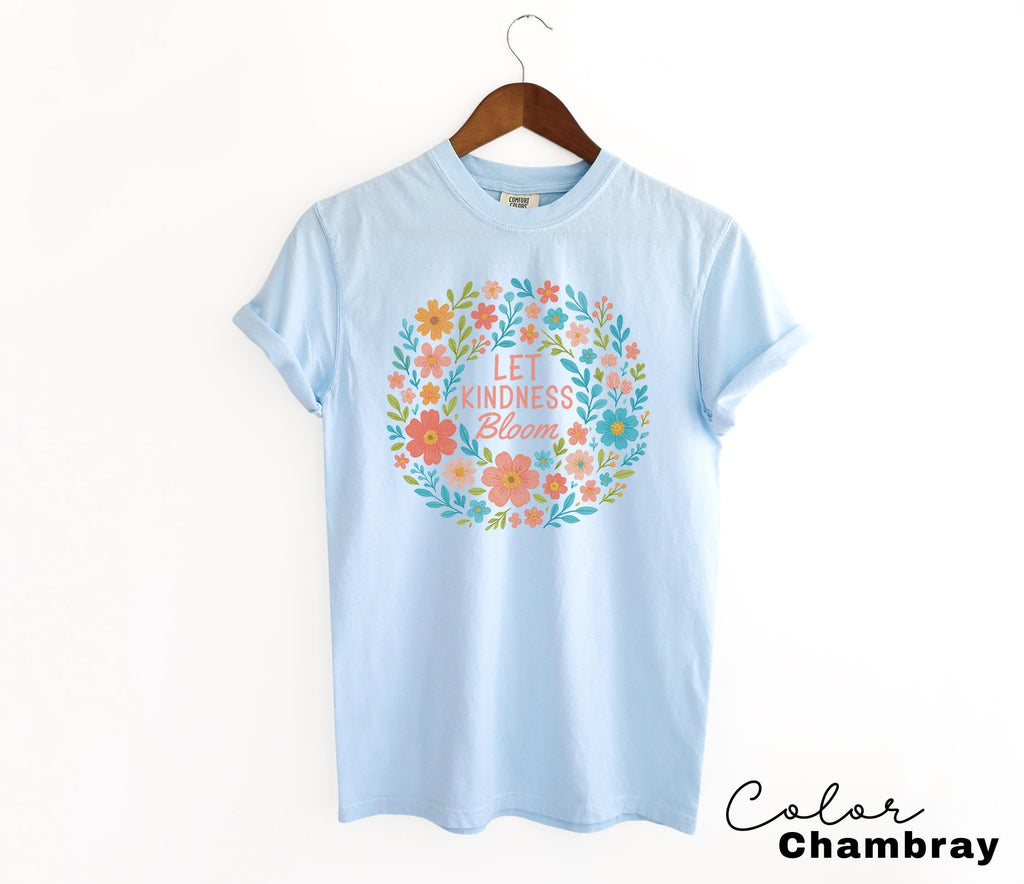 Let Kindness Bloom T-Shirt, Be Cool Be Kind Retro Flower Shirt, Positive Quote, Inspiration Women Sweater, Aesthetic Floral Kindness Tee