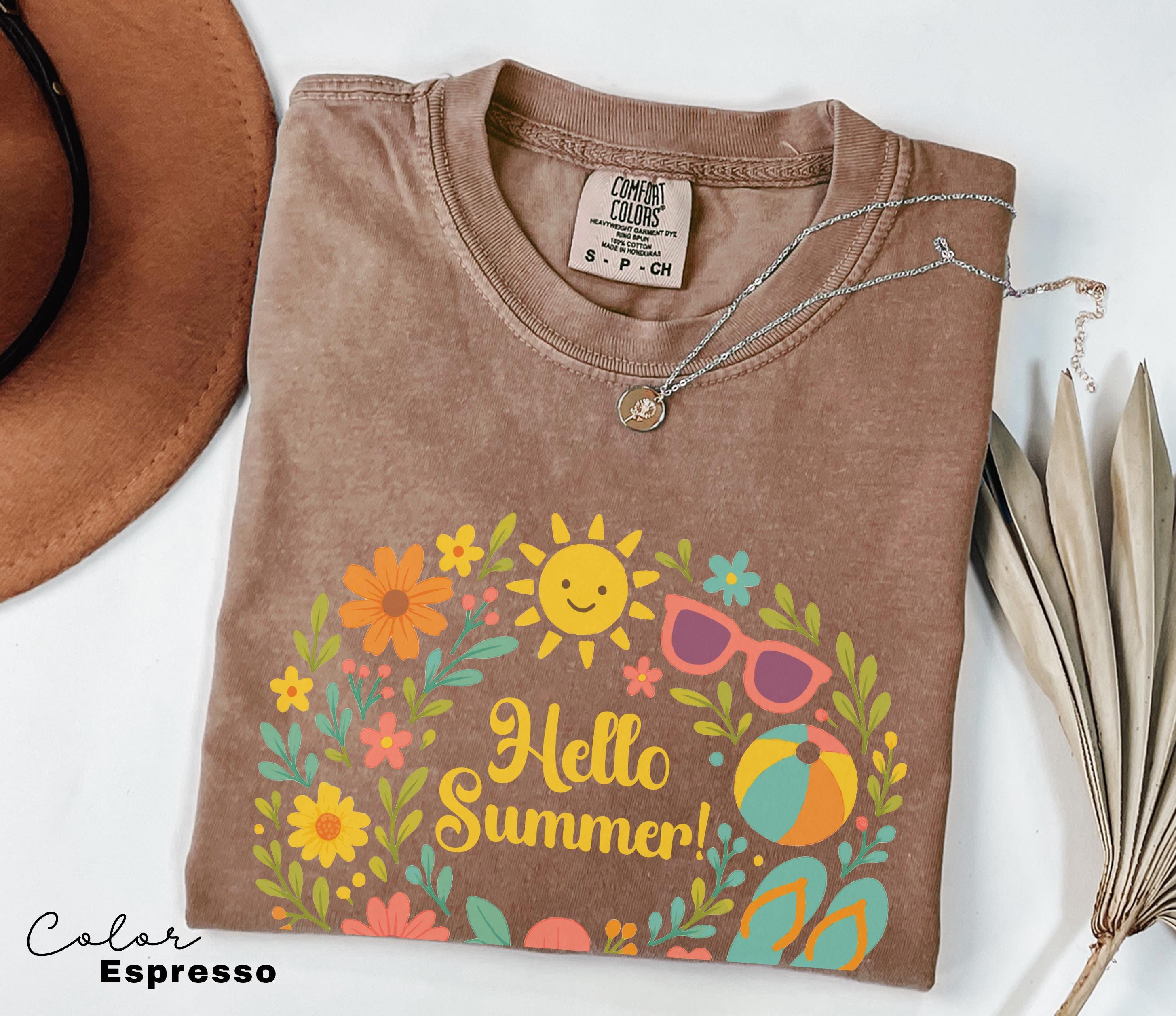Last Day of School, Hello Summer Happy Last Day of School Shirts, Hello Summer, Floral Summer Shirt, Flowers, End Of Year, Comfort Colors