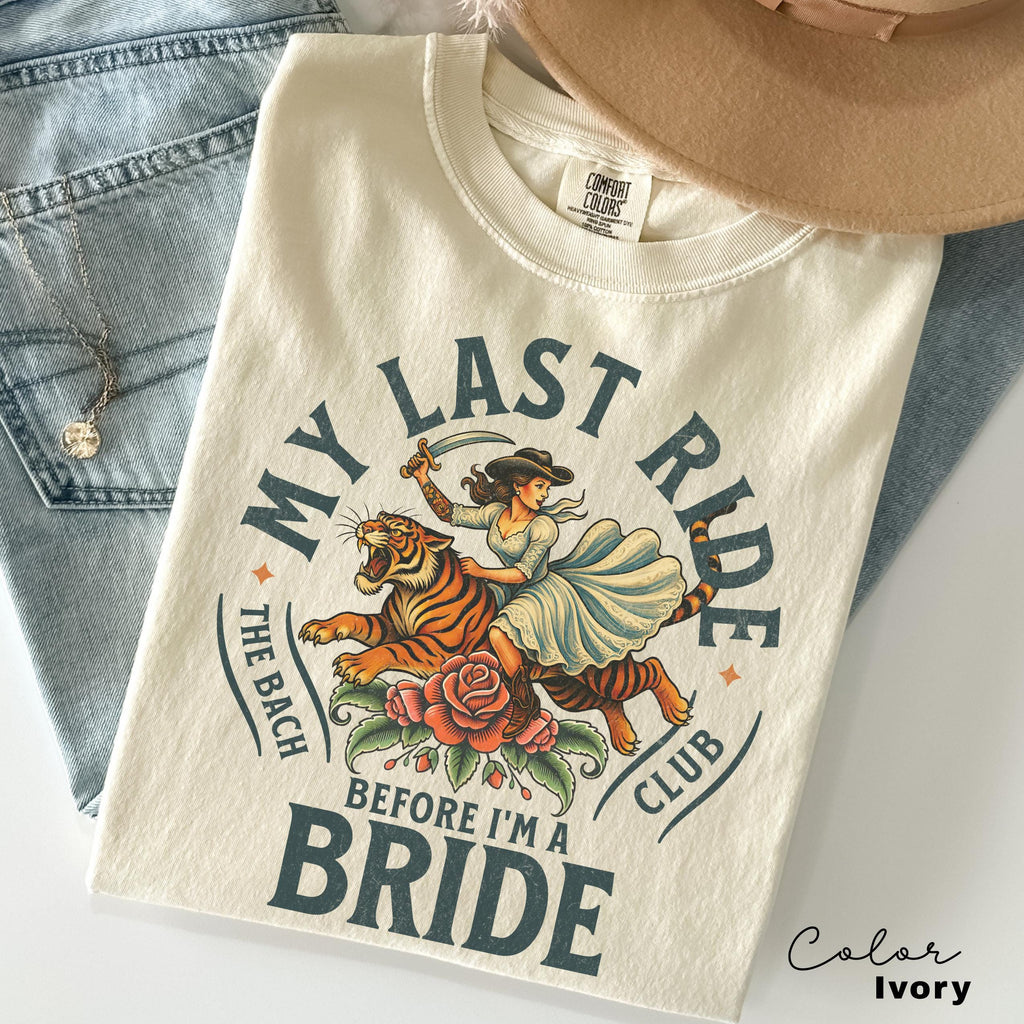 The Bach Club Bachelorette Shirts, Cowgirl Bachelorette Group Shirts, My Last Ride, Comfort Colors, Bach Social Club, Bridesmaids Gifts