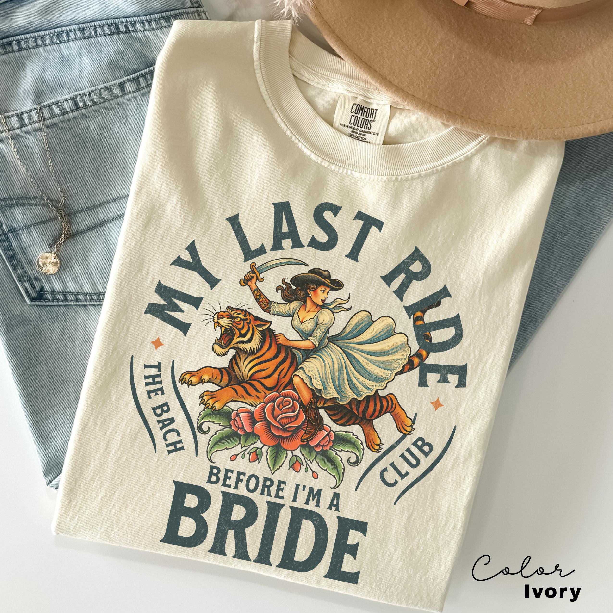 The Bach Club Bachelorette Shirts, Cowgirl Bachelorette Group Shirts, My Last Ride, Comfort Colors, Bach Social Club, Bridesmaids Gifts