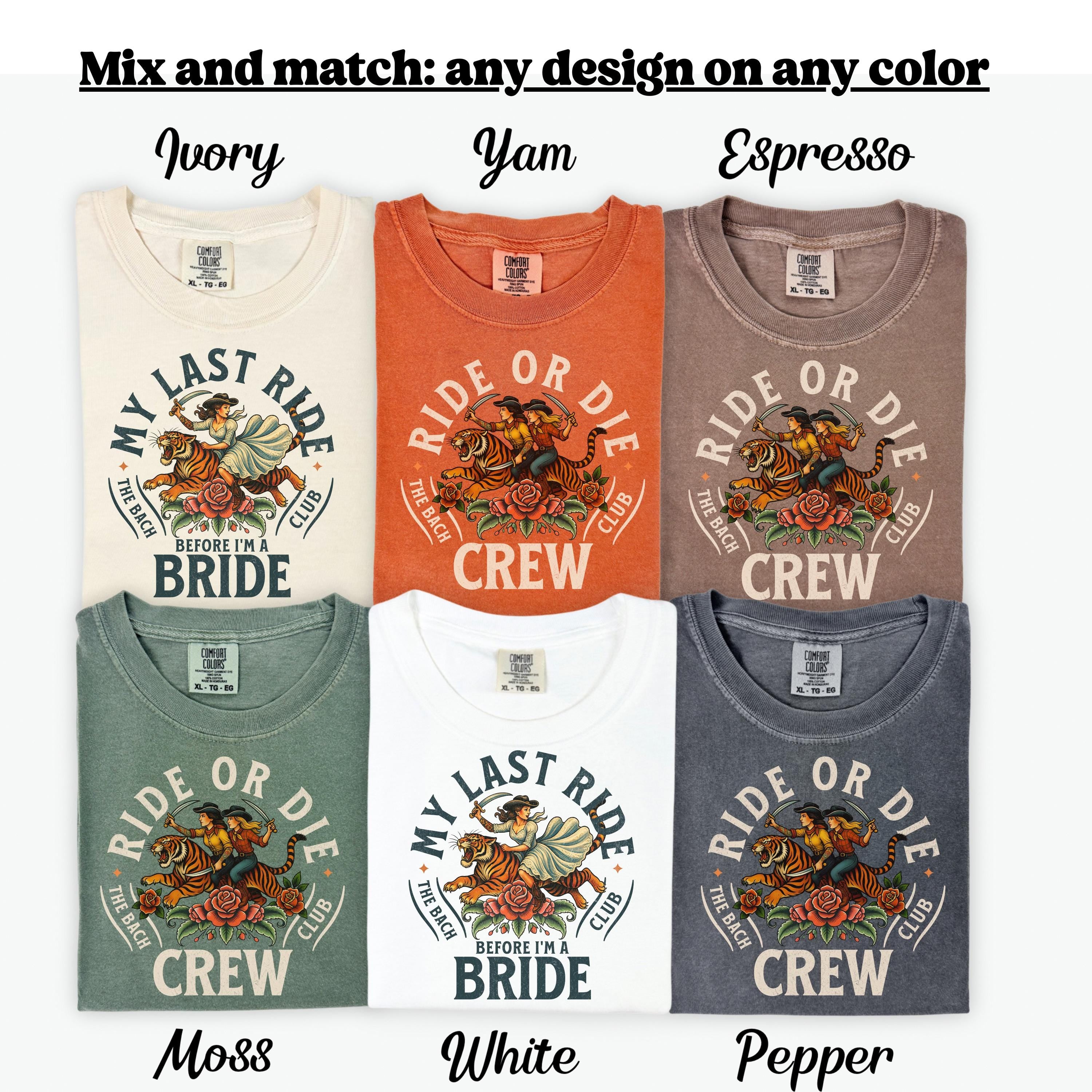 The Bach Club Bachelorette Shirts, Cowgirl Bachelorette Group Shirts, My Last Ride, Comfort Colors, Bach Social Club, Bridesmaids Gifts