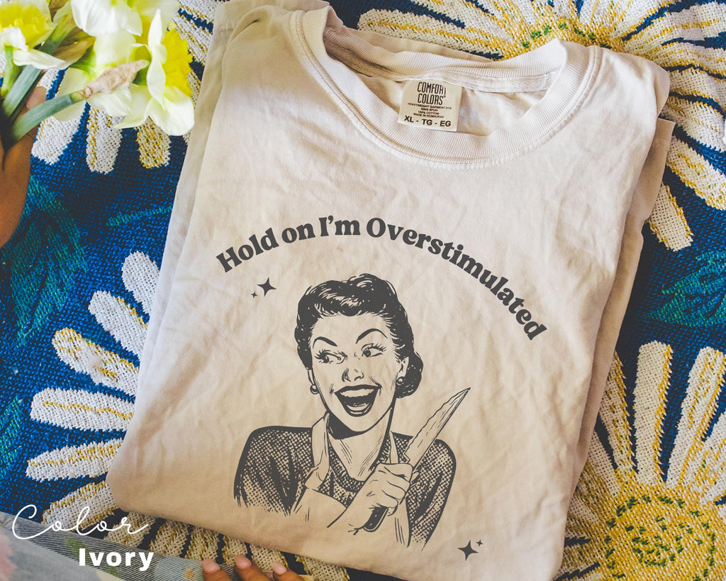 I'm Overstimulated Shirt, Comfort Colors, Funny Humor Shirt, Sarcasm Shirt, Unhinged Meme Shirt, Weird Dark Humor Shirt, Sarcastic tshirt