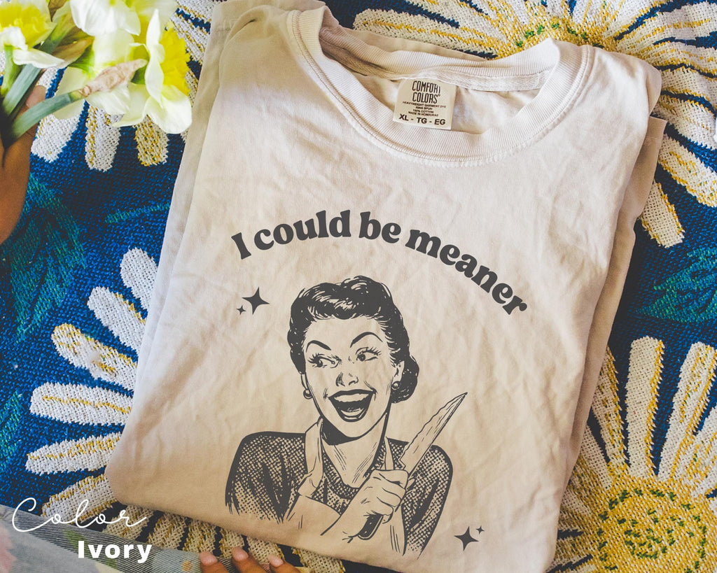I Could be Meaner Shirt, Comfort Colors, Funny Humor Shirt, Sarcasm Shirt, Unhinged Meme Shirt, Weird Dark Humor Shirt, Sarcastic Meme Shirt
