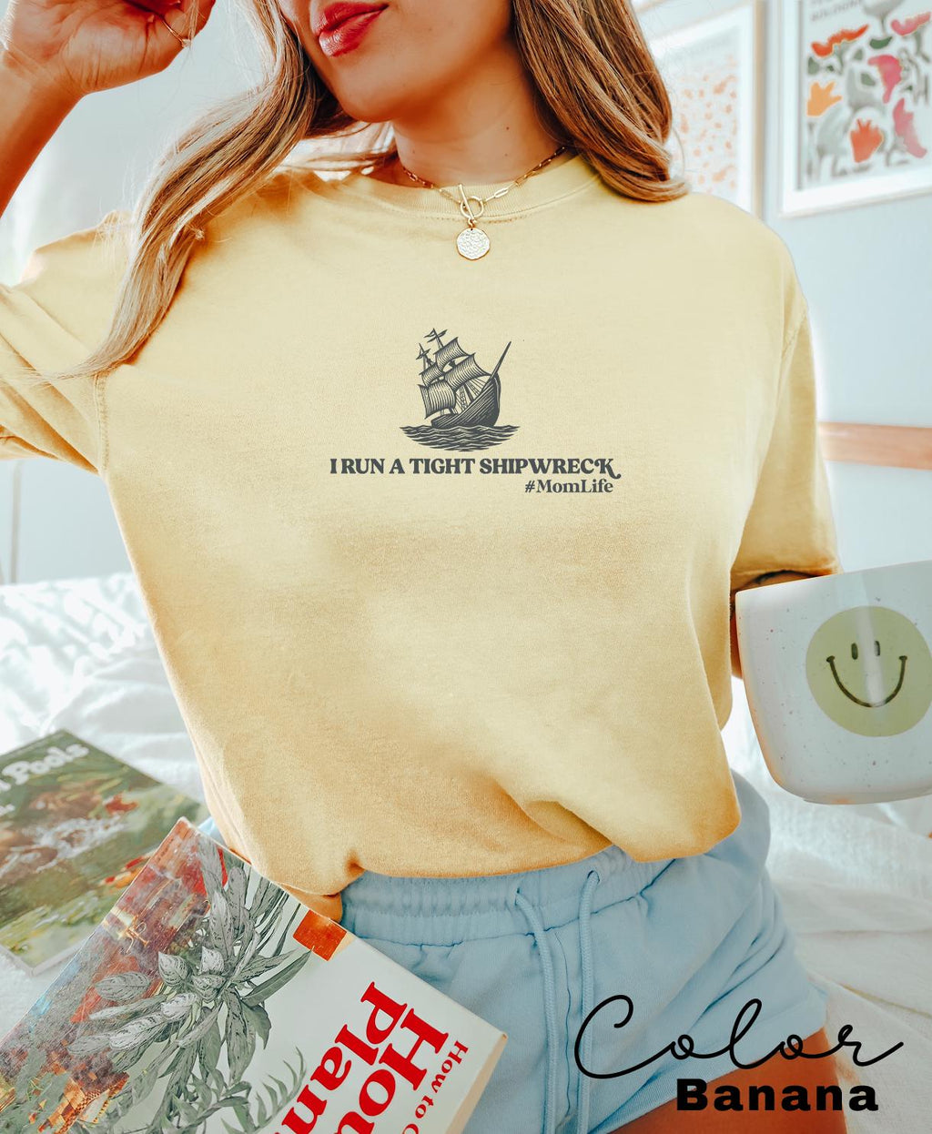 Funny Mom Shirt, I Run a Tight Shipwreck, Mom Life Shirt, Mother Hood, Mother’s Day, Trendy Mama Tshirt, Shirt for Cool Moms, Retro, Sarcasm
