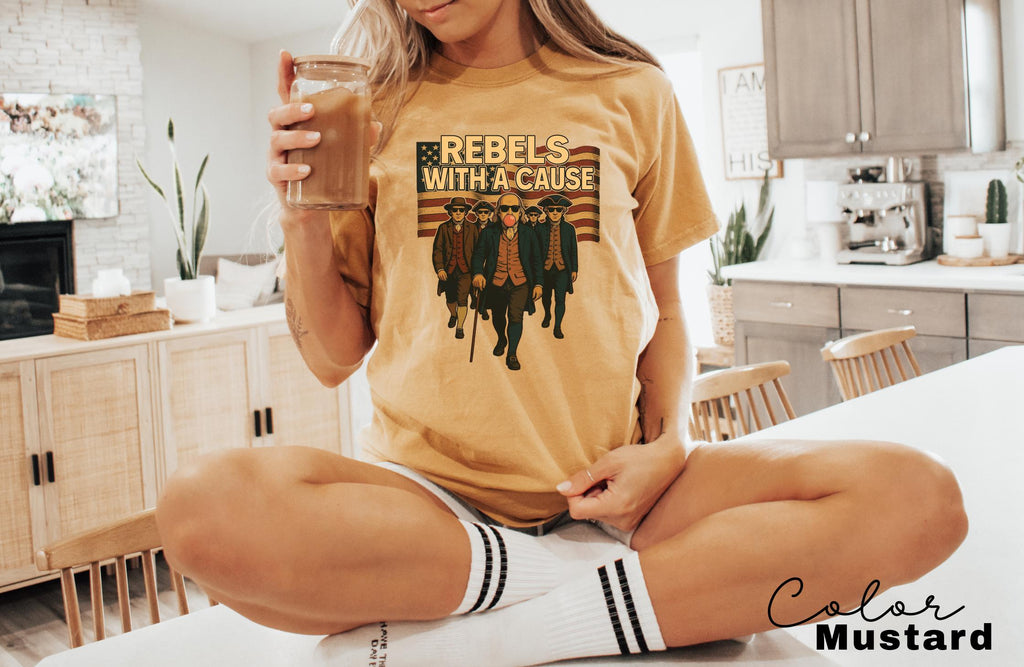 Rebels with a Cause Patriotic Shirt, 4th of July Shirt, Funny History Teacher Shirt, History Lover Shirt Gift, USA Patriotic Shirt, Retro