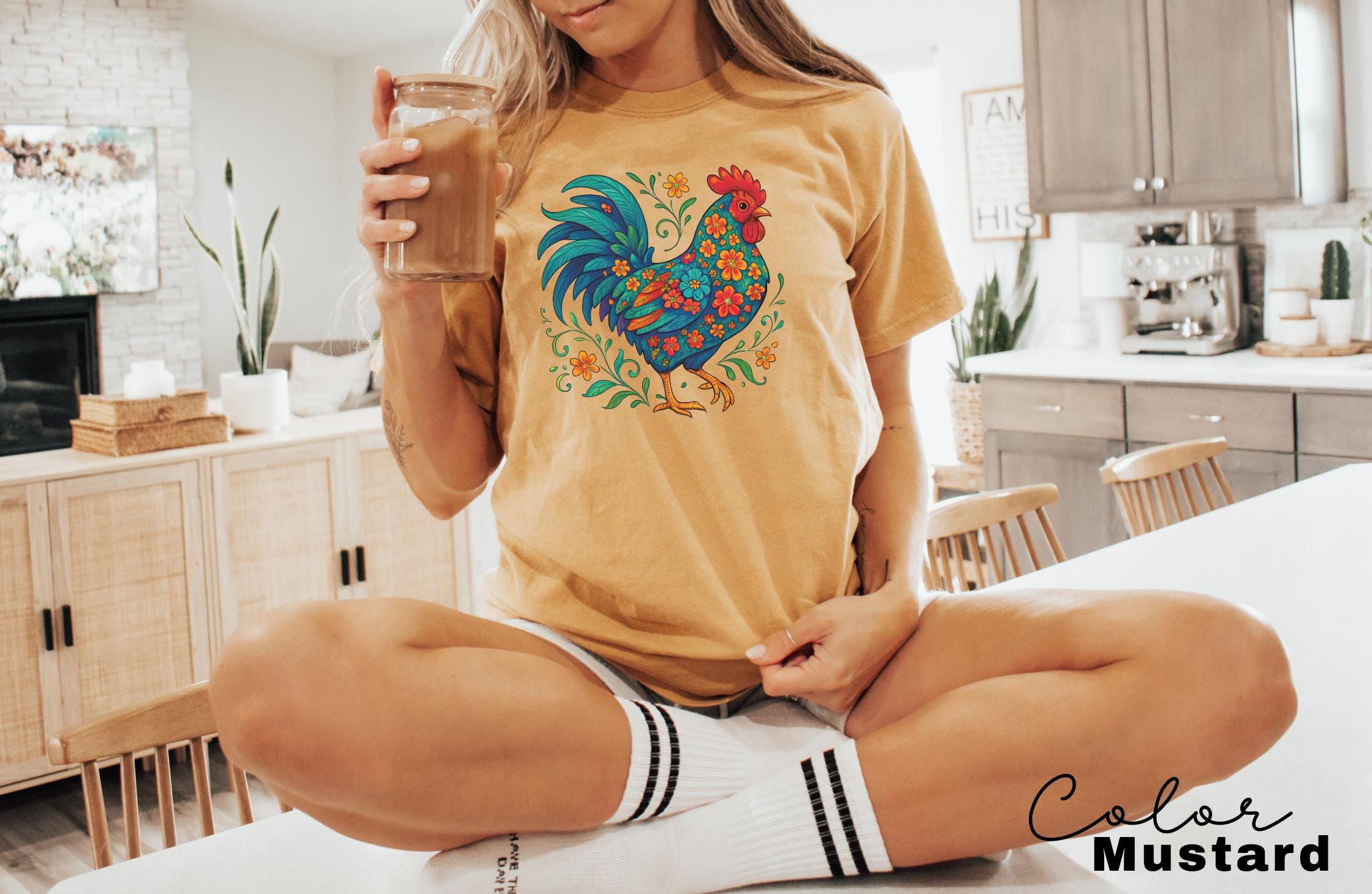 Wildflower Chicken Shirt, Cottagecore Floral Shirt, Ladies Chicken Lover Shirt ,Chicken mom Tee, Mothers Day Gift Shirt, Farmer Gift,