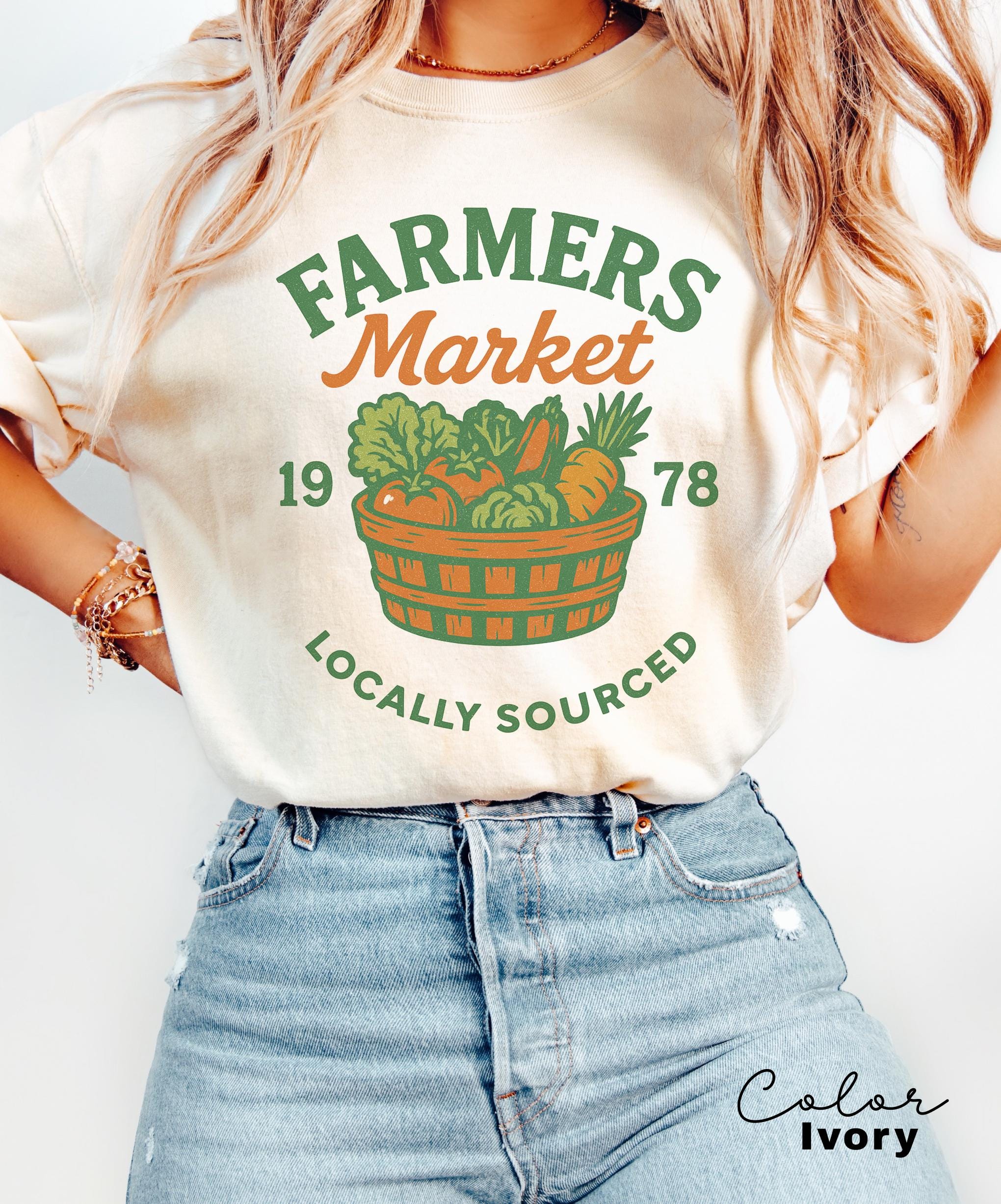 Farmers Market Shirt, Fruit Shirt, Tomato Girl Summer, Cottagecore Shirt, Support Local Shirt, Trendy Comfort Colors, Fresh and Local Shirt