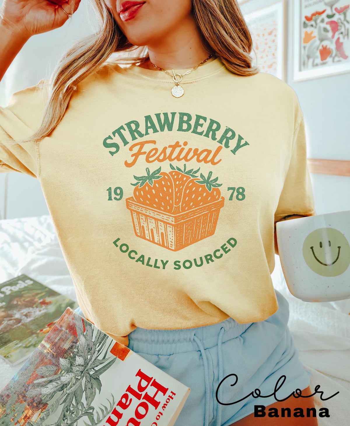 Strawberry Vintage Comfort Colors Shirt, Strawberry Festival Cottagecore Shirt, Strawberry Fruit Shirt, Summer Fruit, Strawberry Festival