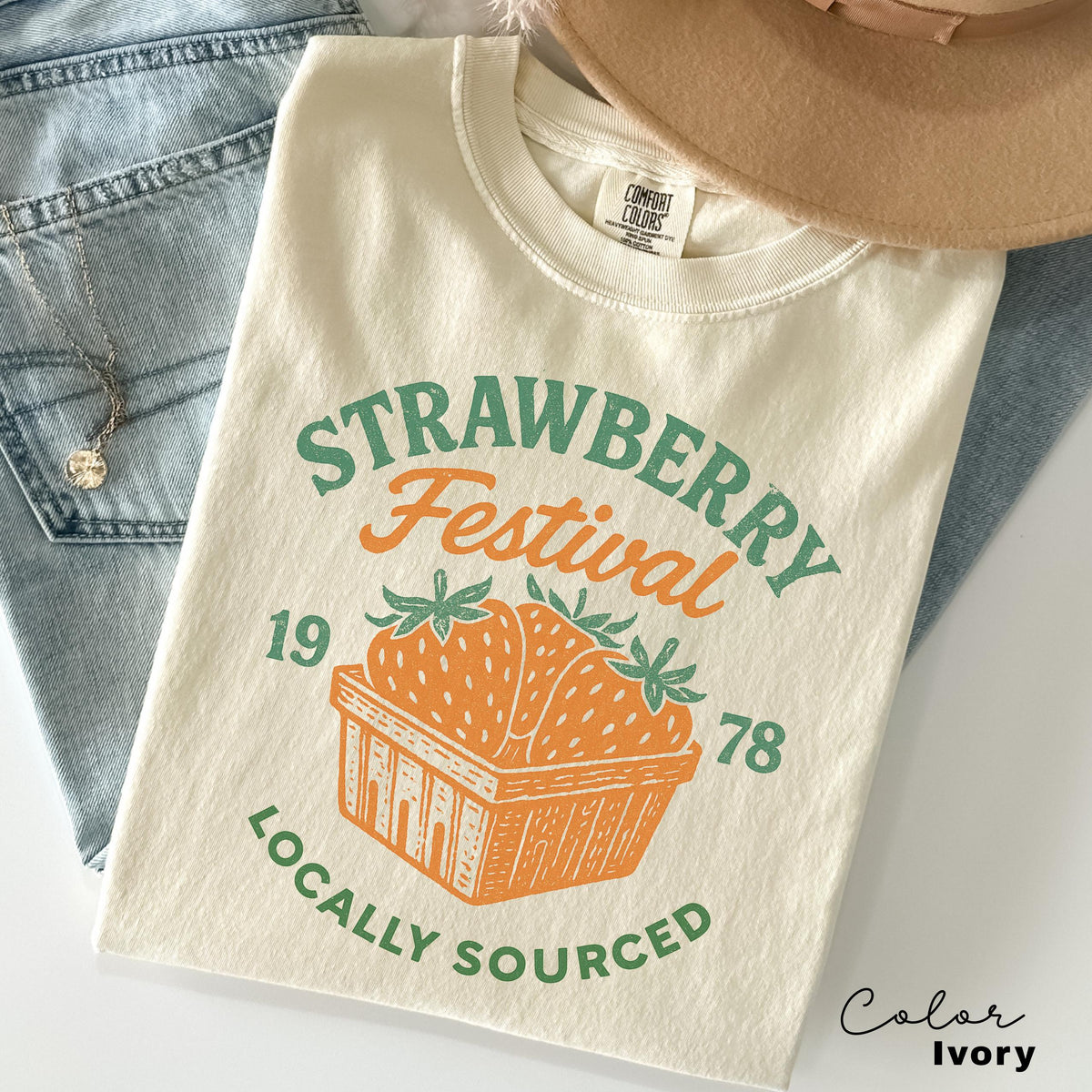 Strawberry Vintage Comfort Colors Shirt, Strawberry Festival Cottagecore Shirt, Strawberry Fruit Shirt, Summer Fruit, Strawberry Festival