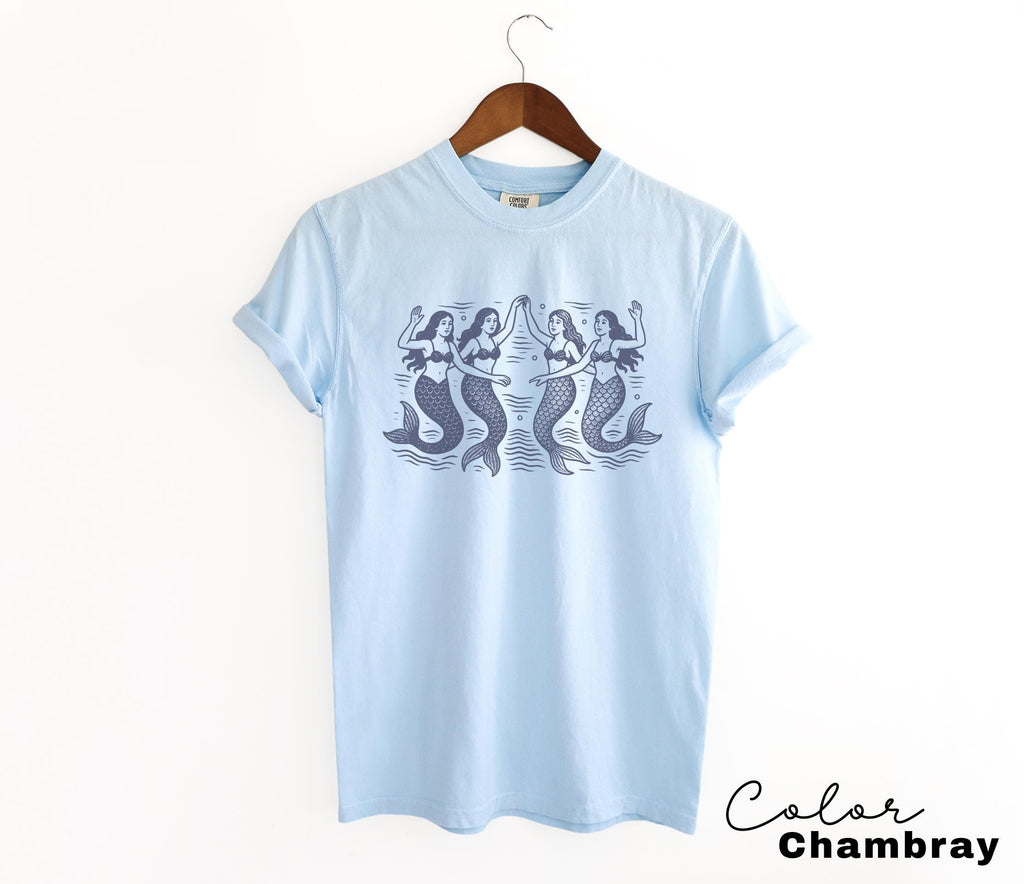 Retro Mermaid Shirt, 90s Retro Tshirt, La Dolce Vita TShirt, Amalfi Fisherman Aesthetic, Oversized Comfort Colors Shirt, Summer Beach Tee