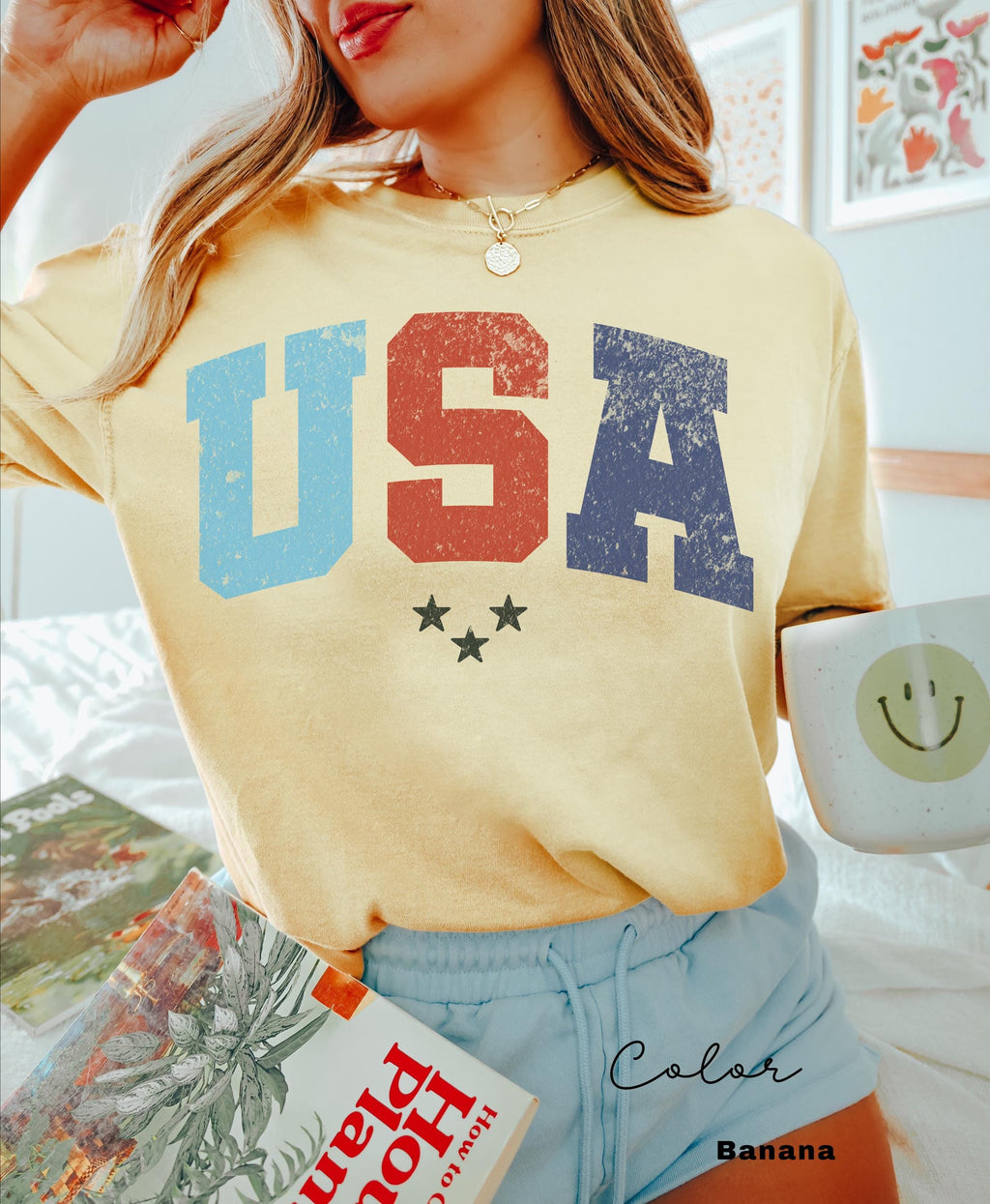 Womens USA Shirt, 4th Of July Shirt, Independence Day Shirt, Fourth Of July Tee, Memorial Day Shirt, Patriotic Shirt, Retro Patriotic Shirt,