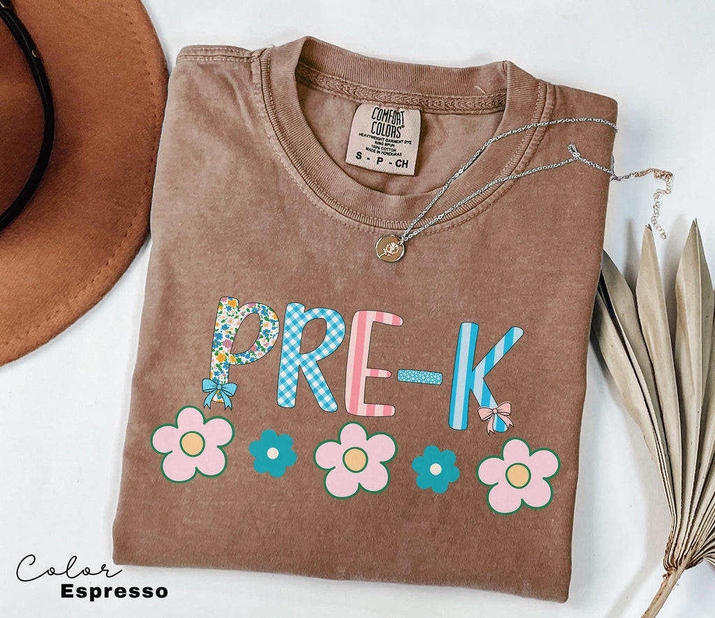 Comfort Colors Pre-k Crew Shirt, Teacher Shirt, Gift For Teacher, Pre-K Teachers Shirt, Pre Shirt For Teacher, Back to School Shirt