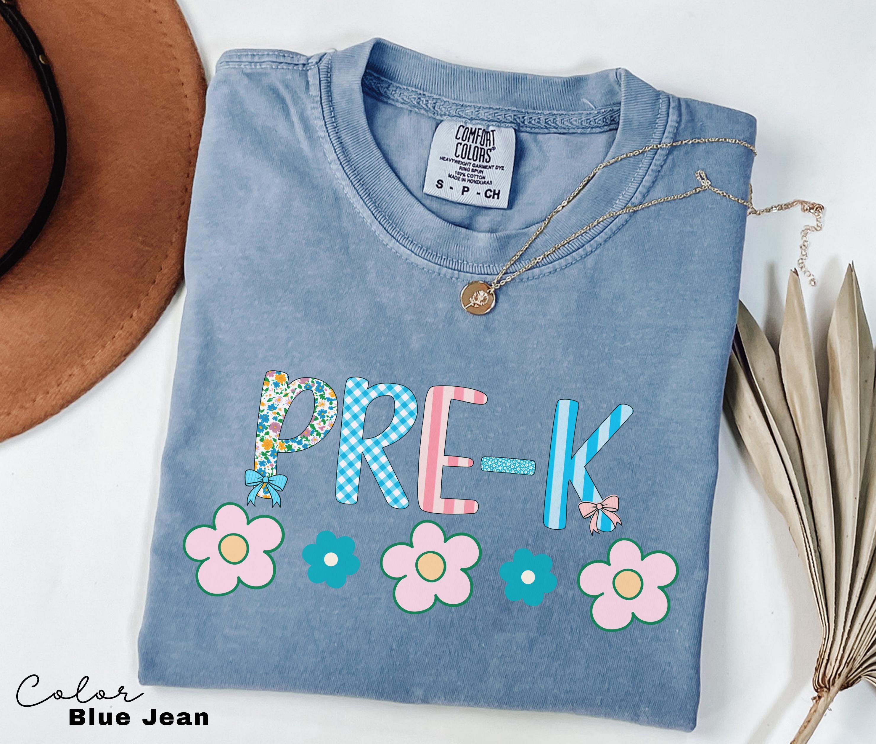 Comfort Colors Pre-k Crew Shirt, Teacher Shirt, Gift For Teacher, Pre-K Teachers Shirt, Pre Shirt For Teacher, Back to School Shirt