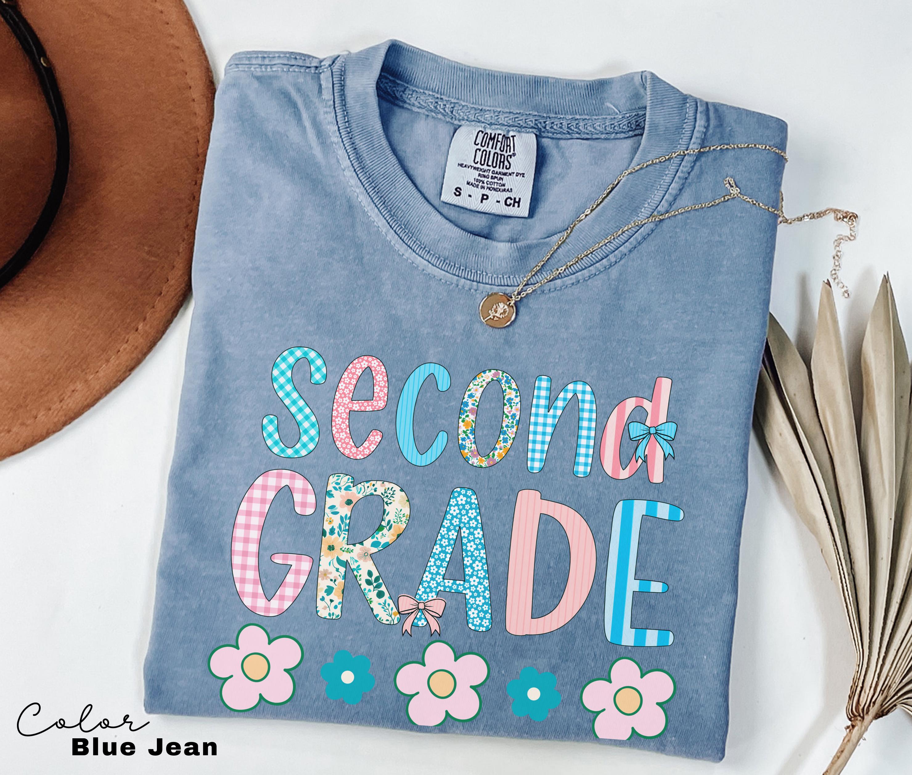 Comfort Colors Second Grade Teacher Shirt, Coquette Bow 2nd Grade Teacher Shirt, Second Grade Teacher Tshirt, Elementary Teacher Shirts
