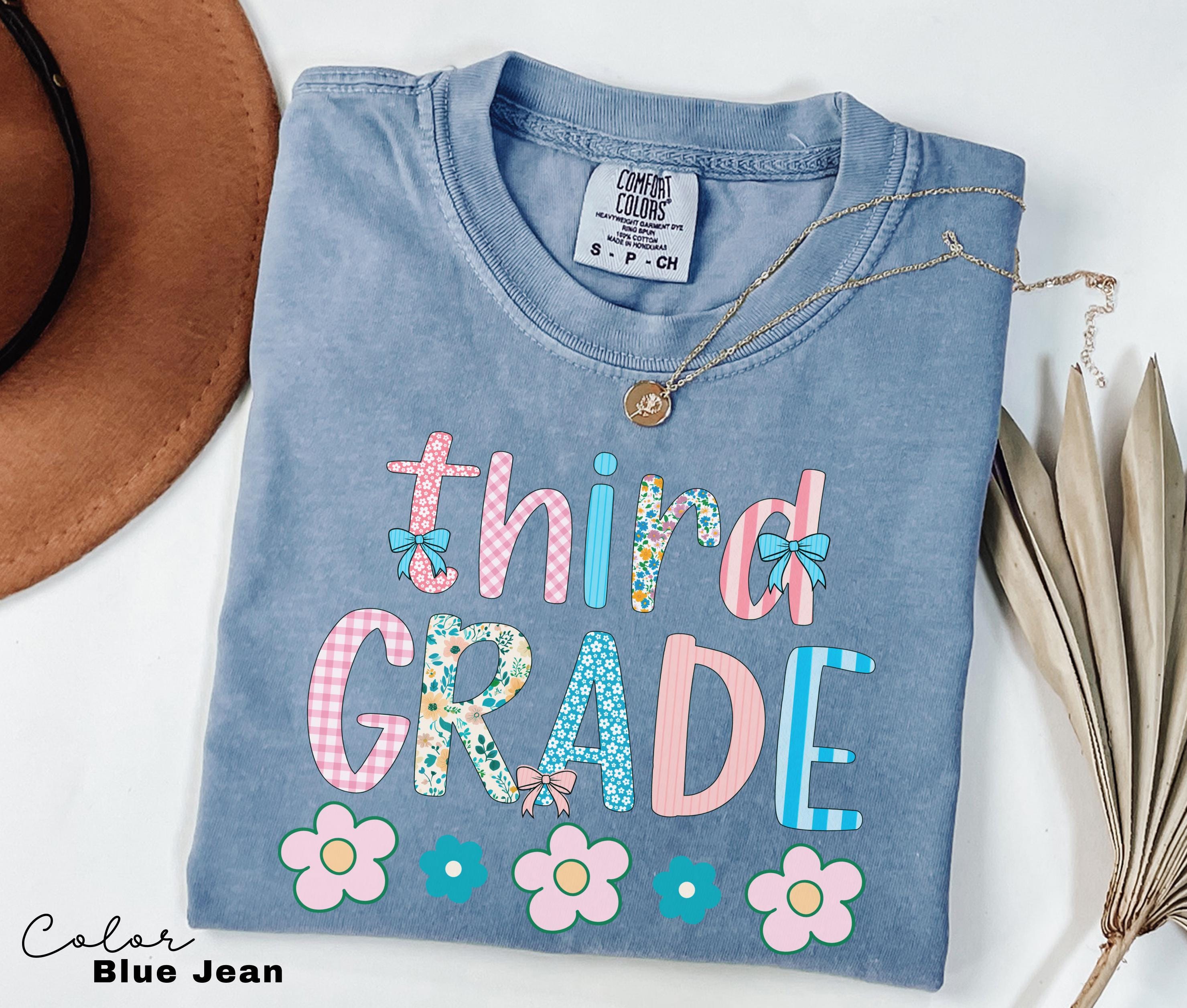 Comfort Colors Third Grade Teacher Shirt, Coquette Bow 3rd Grade Teacher Shirt, Third Grade Teacher Tshirt, Elementary Teacher Crew Group