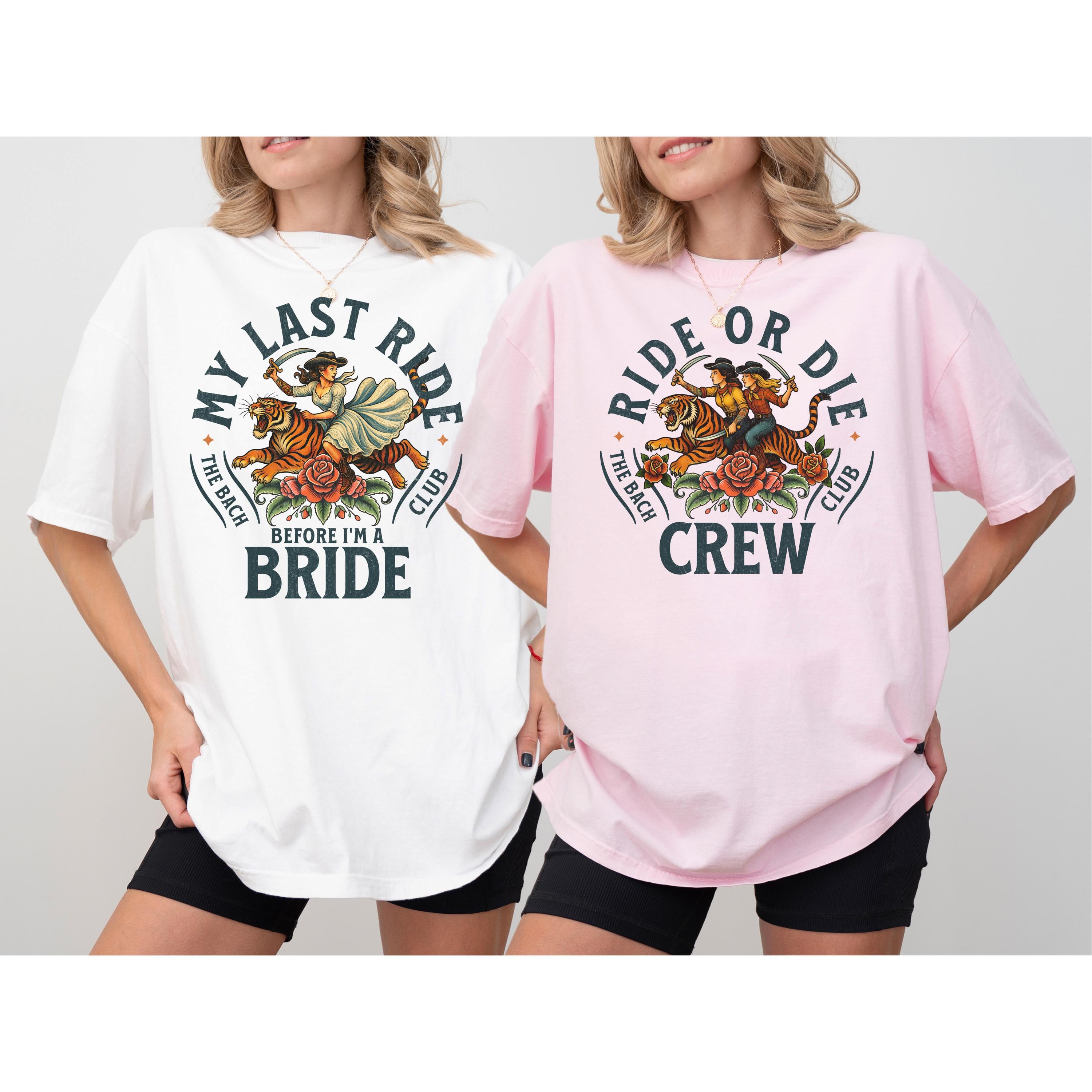 The Bach Club Bachelorette Shirts, Cowgirl Bachelorette Group Shirts, My Last Ride, Comfort Colors, Bach Social Club, Bridesmaids Gifts