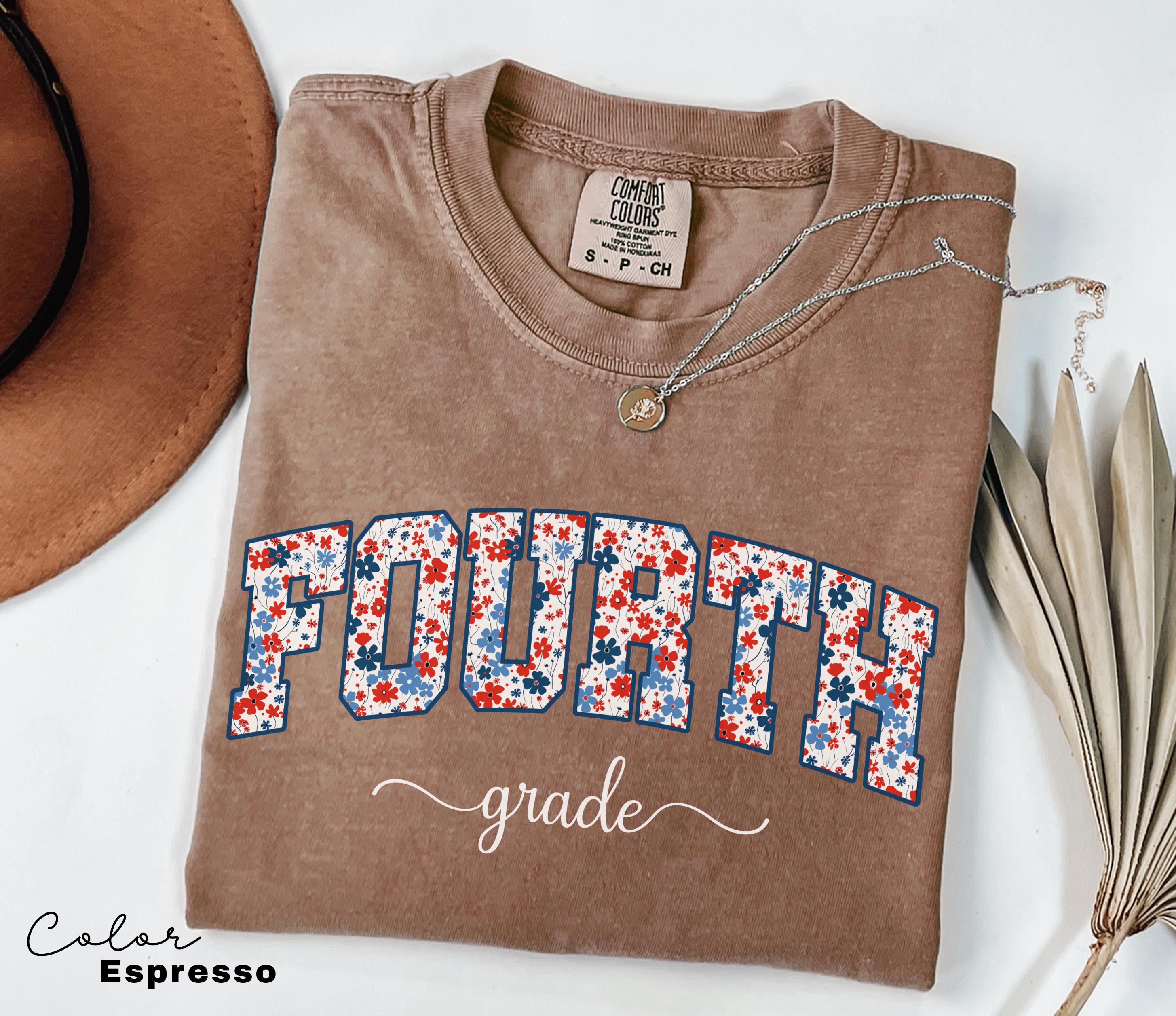 Comfort Colors Fourth Grade Teacher Shirt, Coquette 4th Grade TShirt, Fourth Grade Teacher Appreciation Gift, Elementary School Shirt