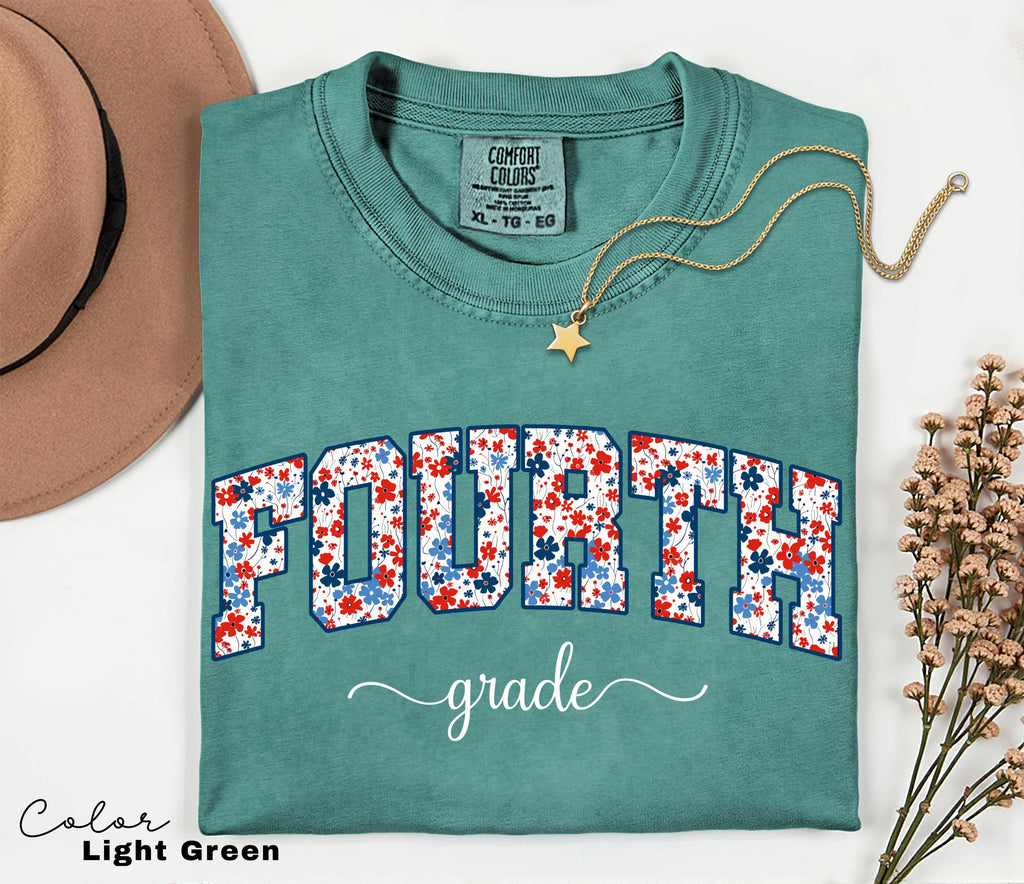 Comfort Colors Fourth Grade Teacher Shirt, Coquette 4th Grade TShirt, Fourth Grade Teacher Appreciation Gift, Elementary School Shirt
