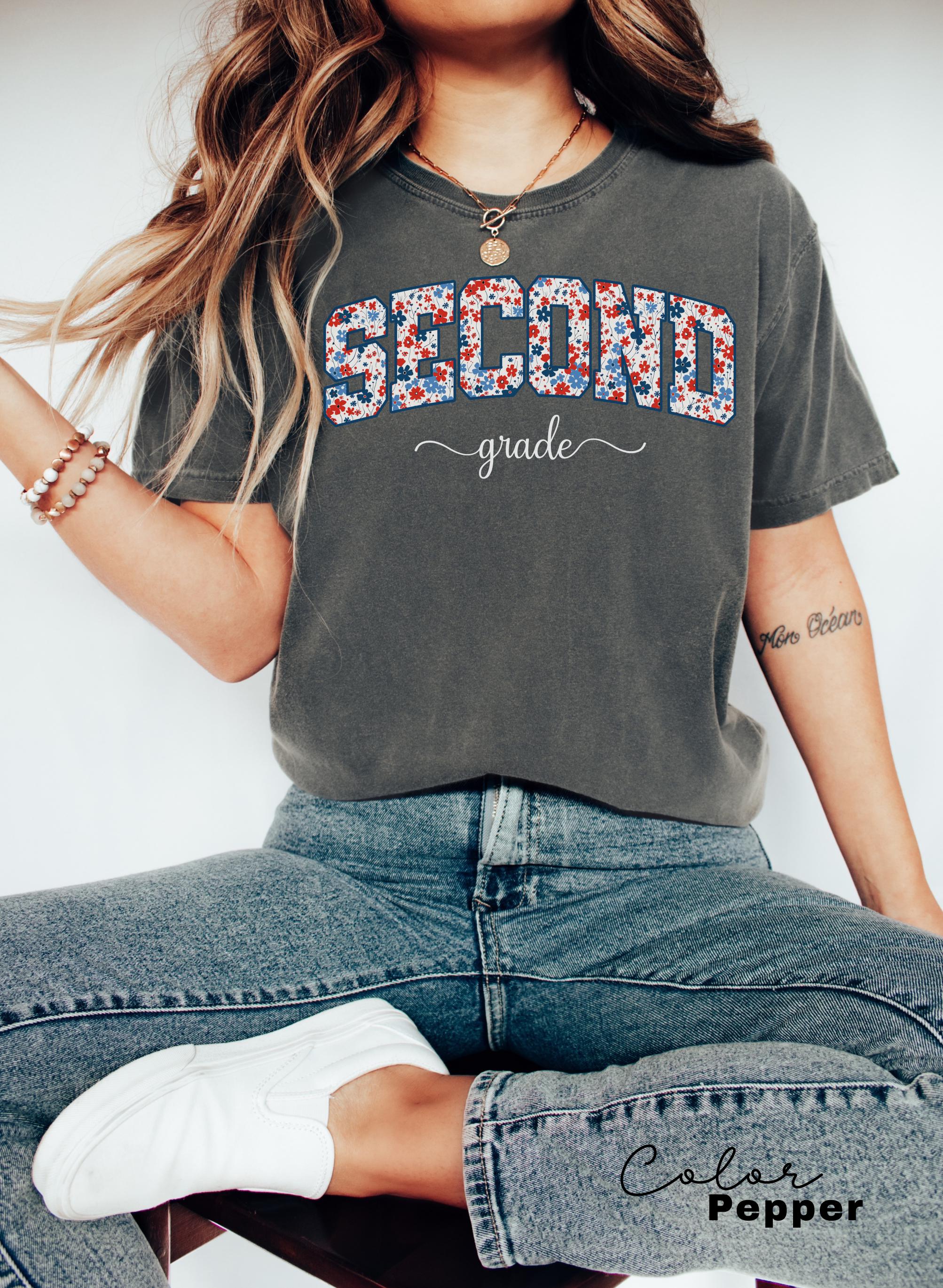 Comfort Colors Second Grade Teacher Shirt, Coquette Bow 2nd Grade Teacher Shirt, Second Grade Teacher Tshirt, Elementary Teacher Shirts